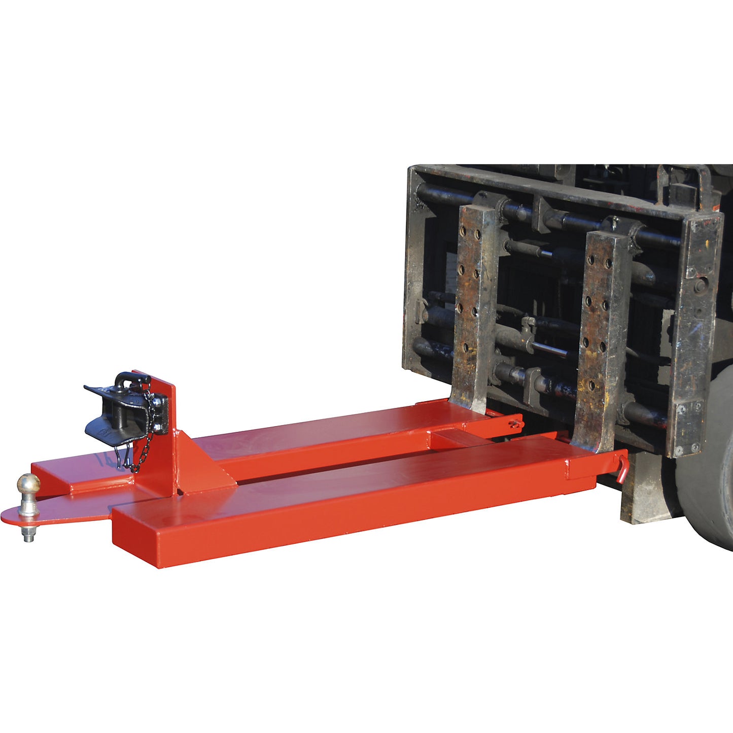 Shunting aid, with towing connection (bolt Ø 31.5 mm) and coupling ball, red.