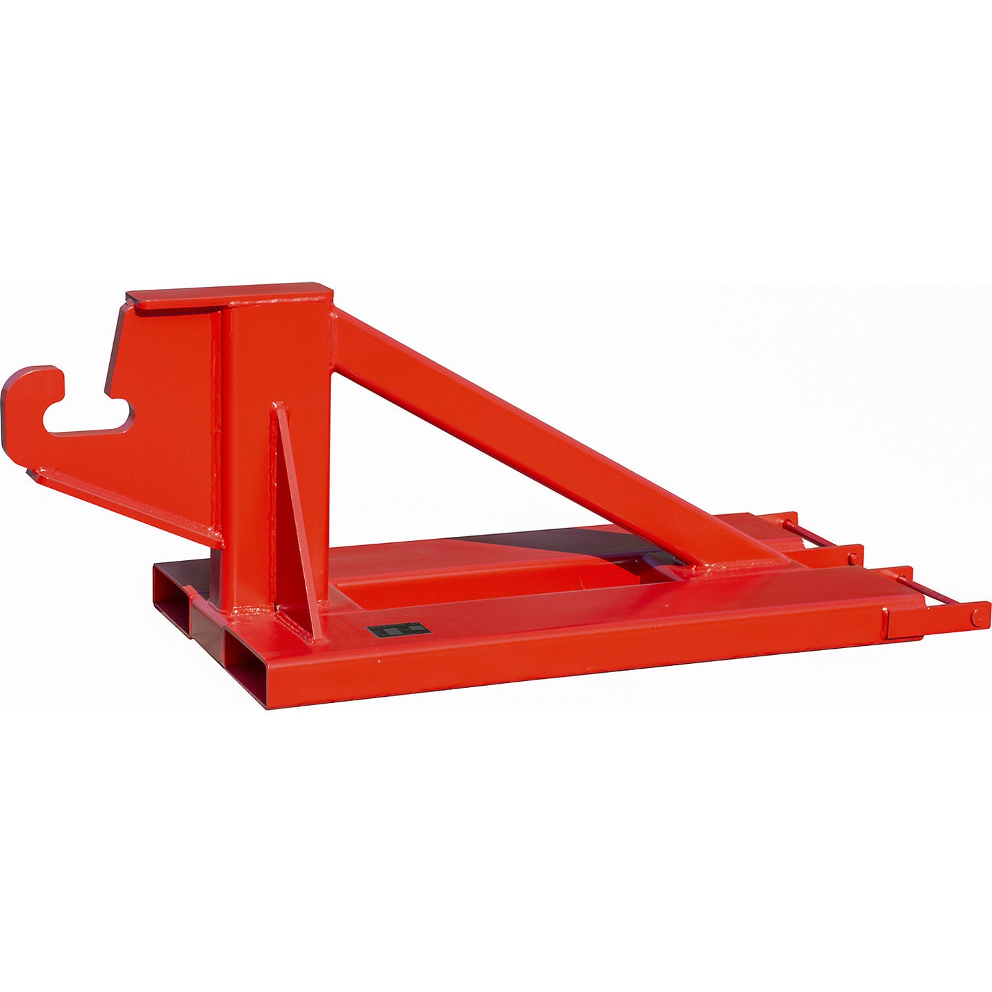 Shunting aid, with retainer hook for roll-on, roll-off containers, red.