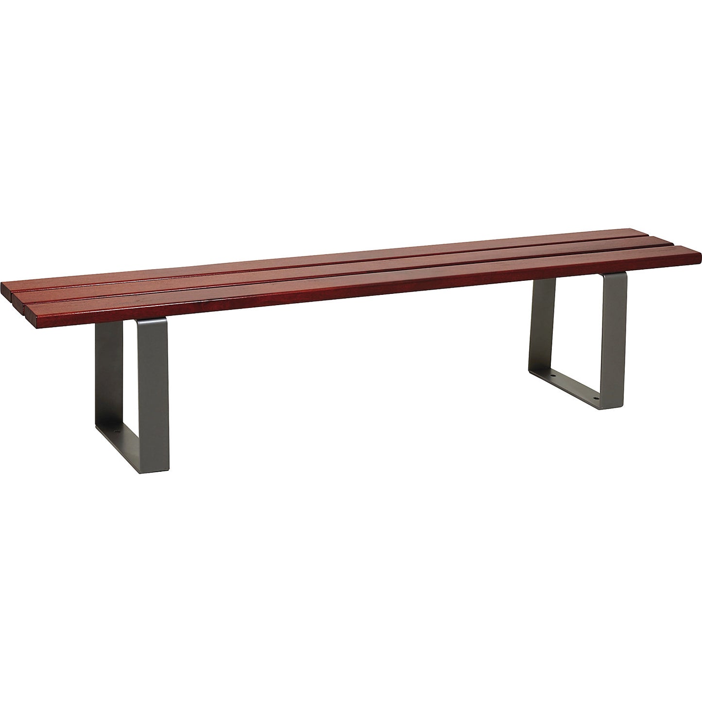 RIGA bench, overall length 1800 mm, charcoal, mahogany.