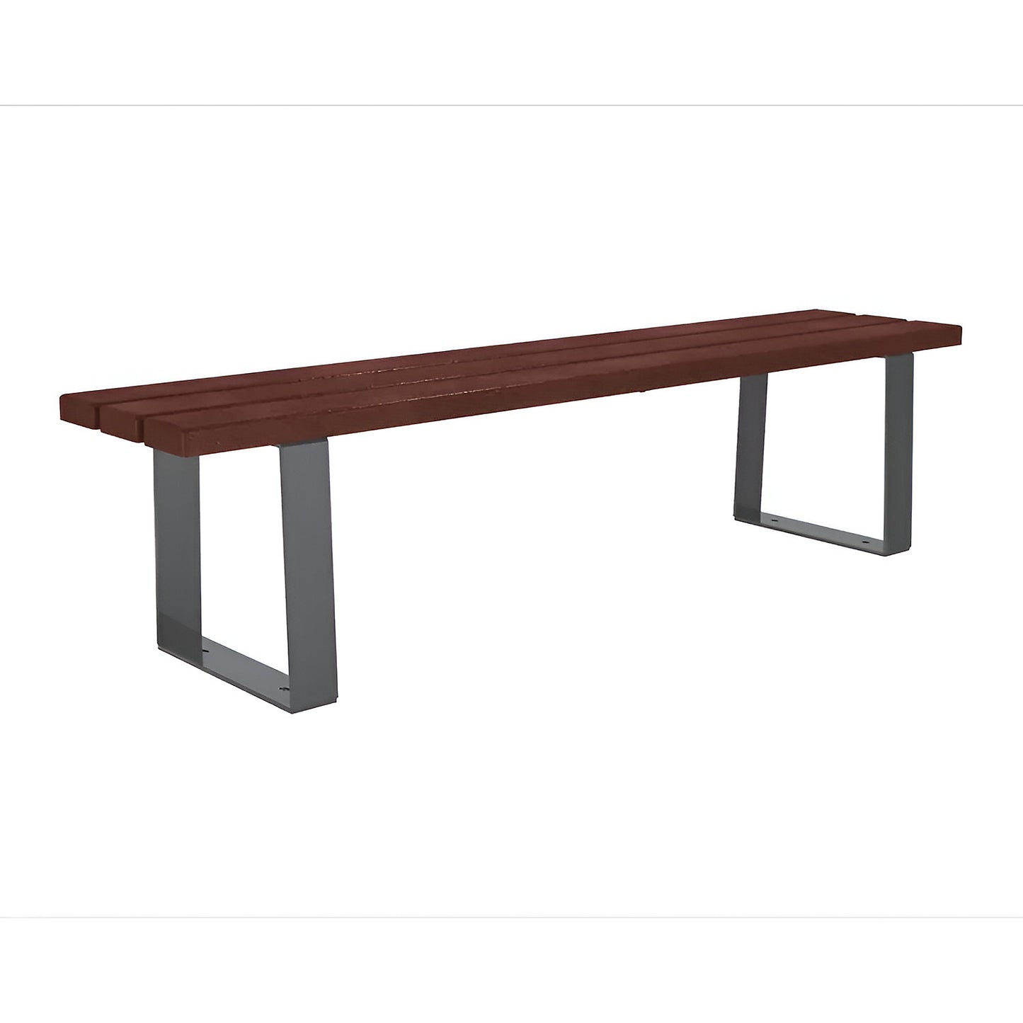 RIGA bench, made of recycled plastic, charcoal.