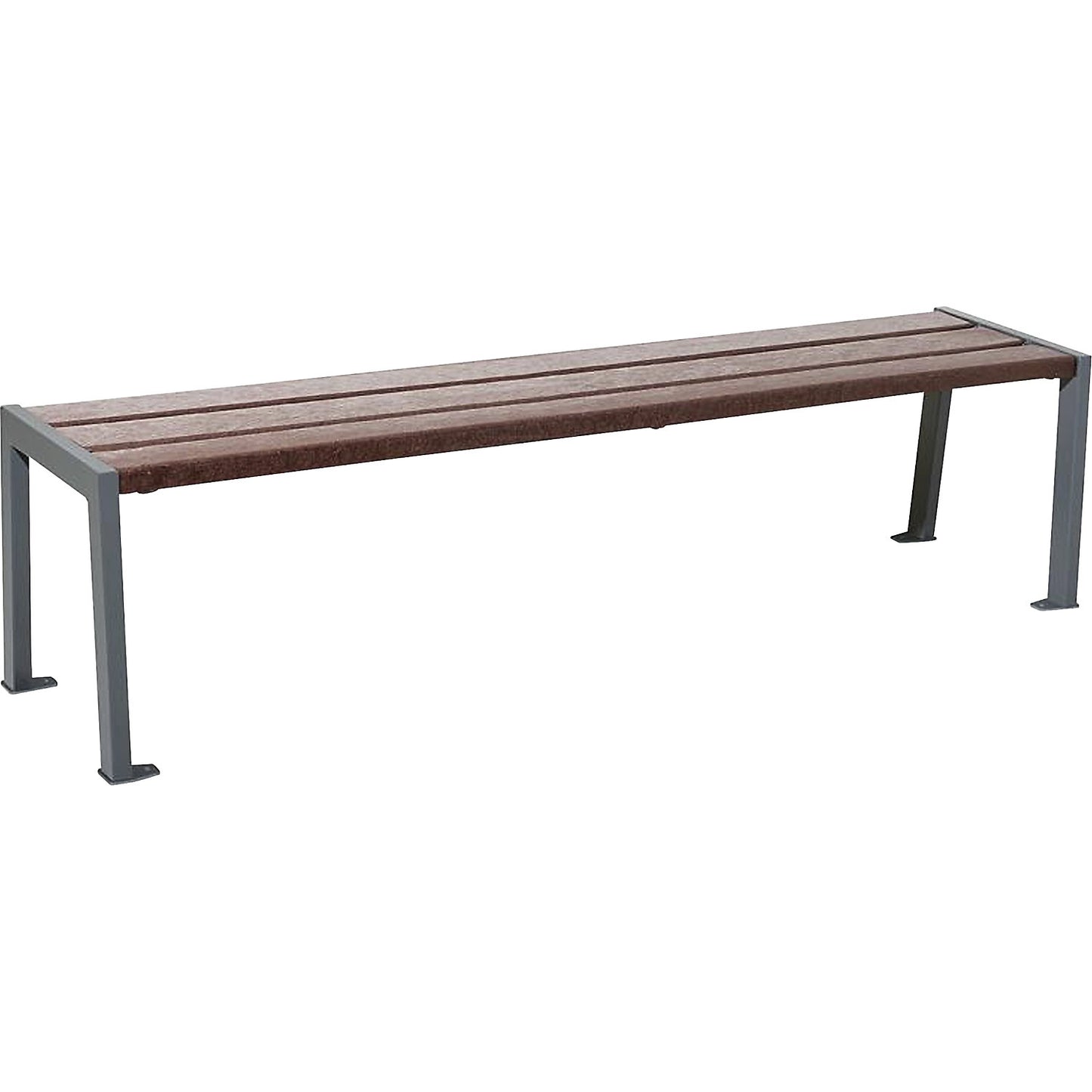 SILAOS® bench made of recycled plastic, without back rest, seat height 450 mm.