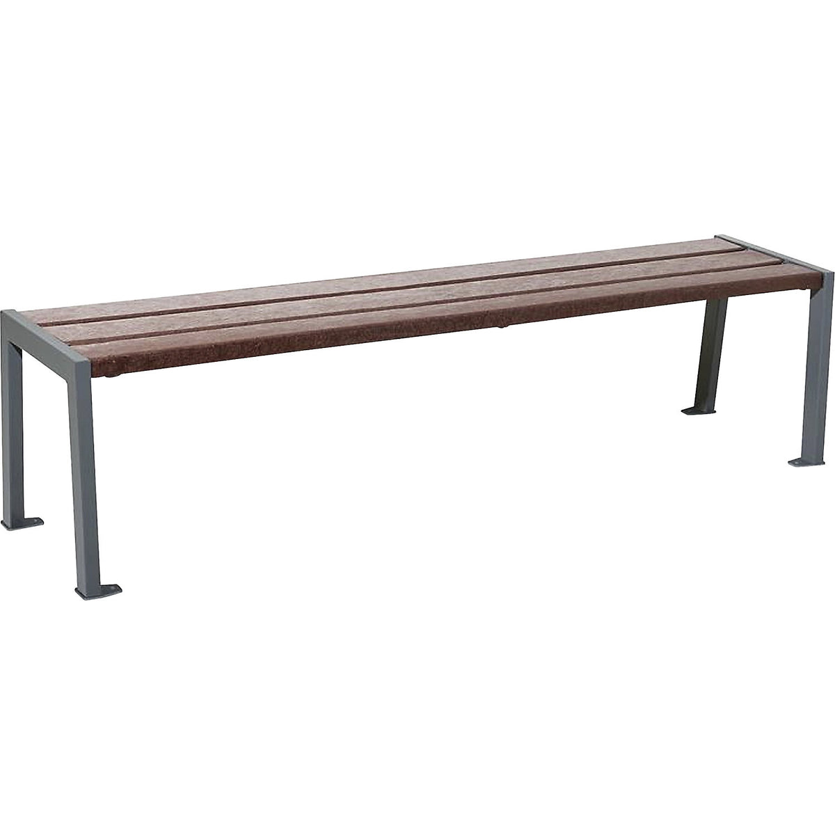 SILAOS® bench made of recycled plastic, without back rest, seat height 450 mm.