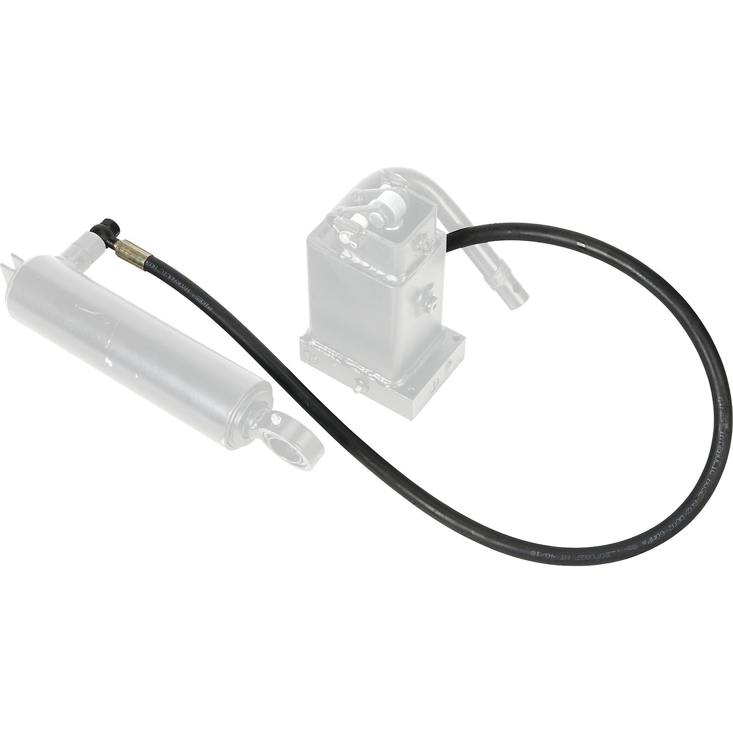 Hydraulic hose, complete, for HTF 100 L, black.