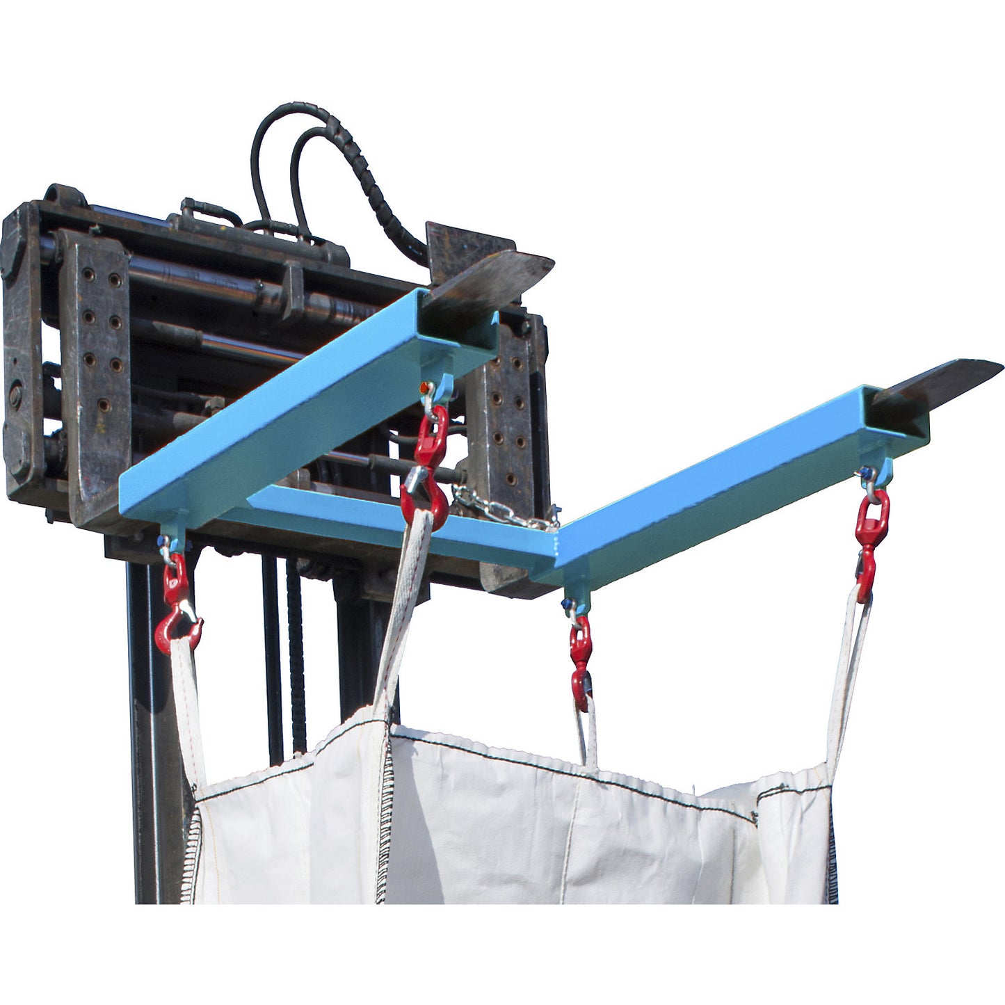 Beam for big bags, max. load 1250 kg, light blue RAL 5012.