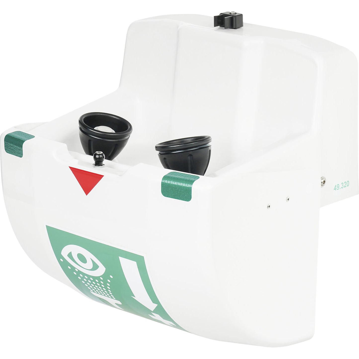 PremiumLine eye/face shower, with collection basin and cover, white.