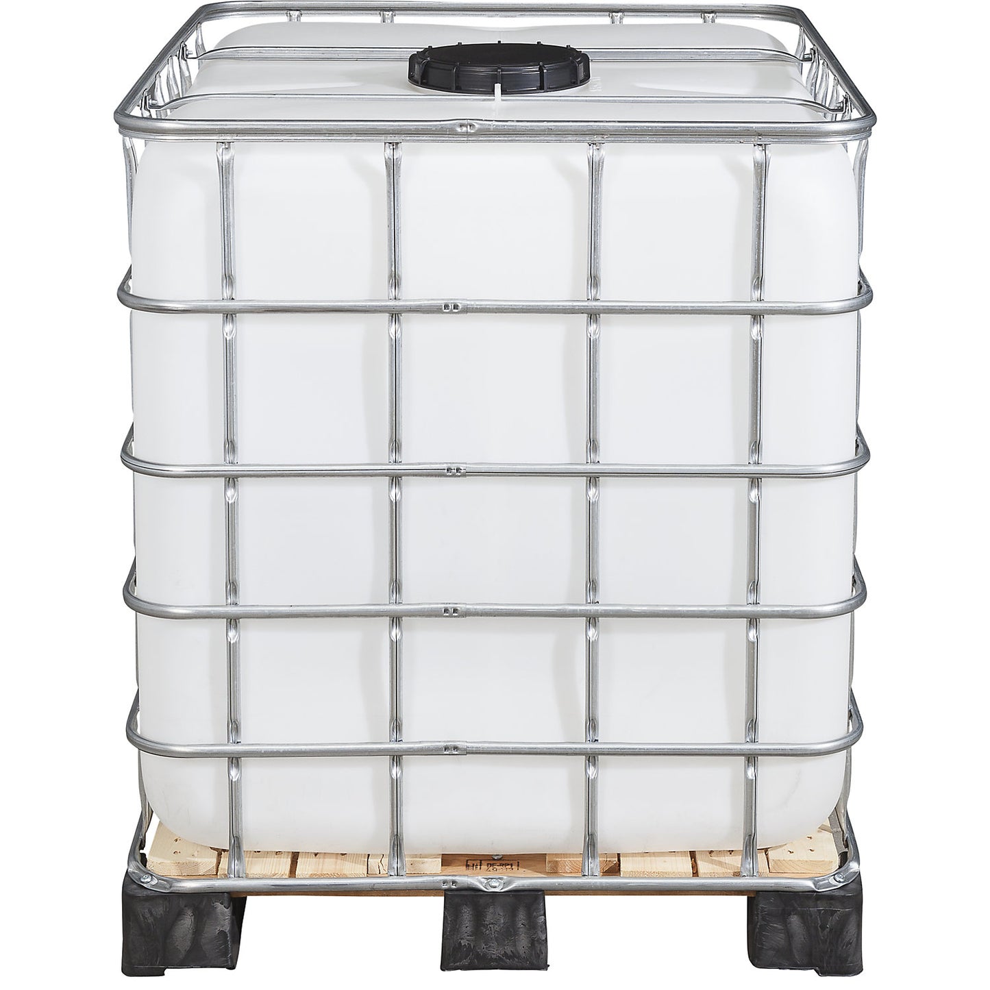 RECOBULK IBC container, capacity 1000 l, on wooden pallet, NW opening 225 mm / NW outlet 50 mm.