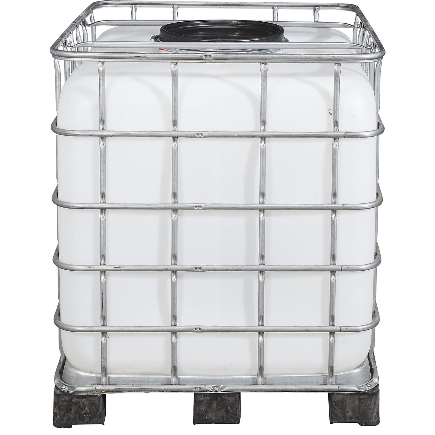 RECOBULK IBC container, capacity 1000 l, on PE pallet, NW opening 400 mm / NW outlet 80 mm.
