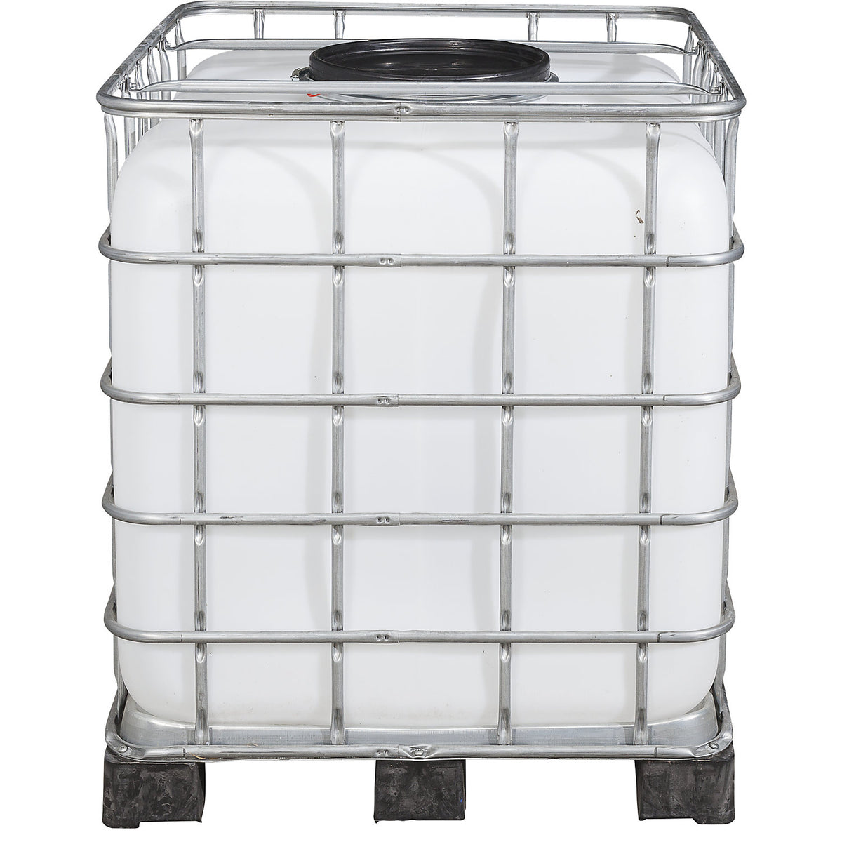 RECOBULK IBC container, capacity 1000 l, on PE pallet, NW opening 400 mm / NW outlet 80 mm.