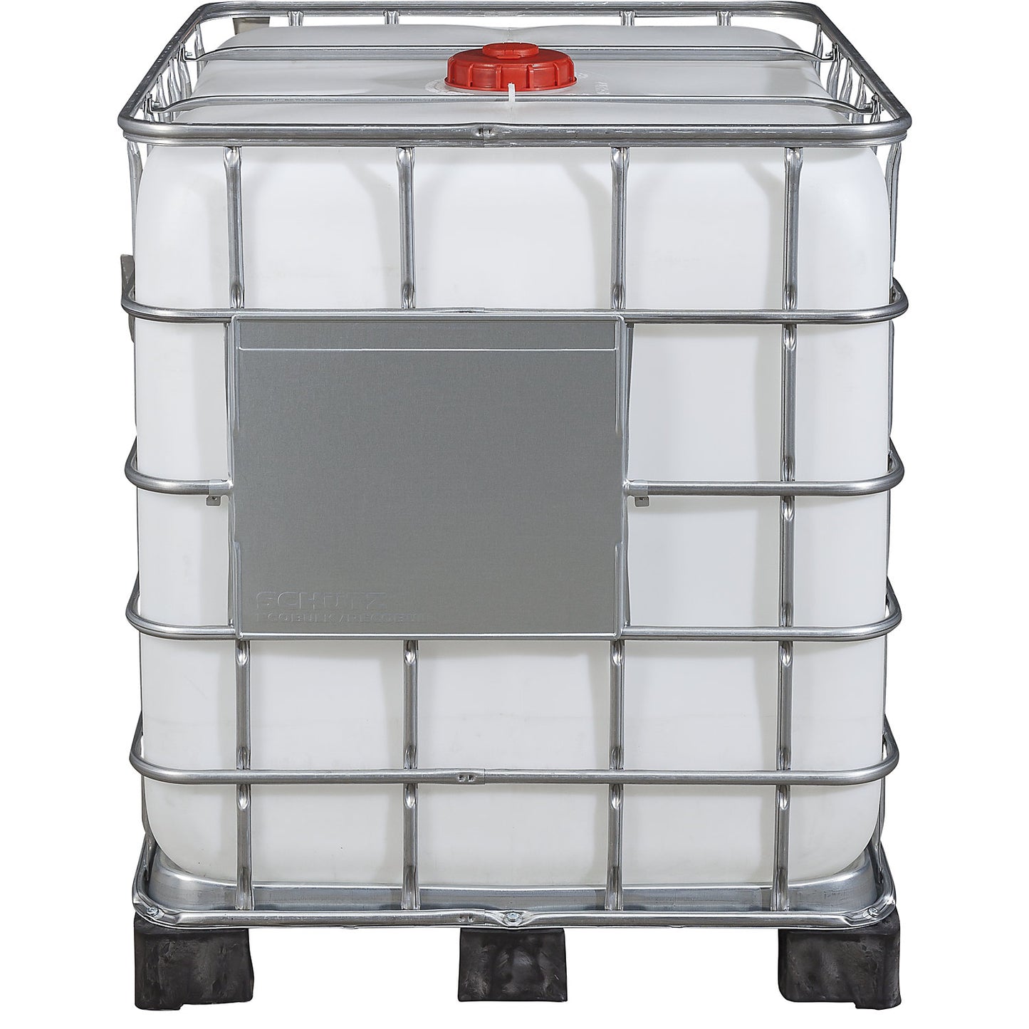 RECOBULK IBC container, UN approval, capacity 1000 l, on PE pallet, NW opening 150 mm / NW outlet 50 mm.