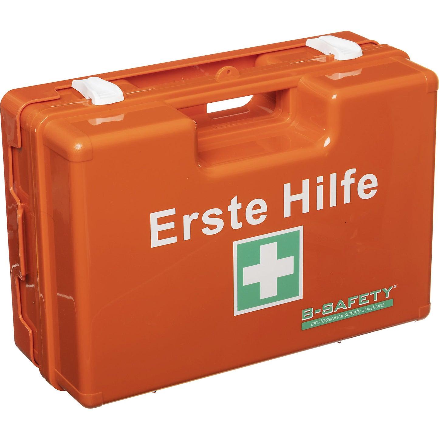 First aid case, DIN 13169 compliant, with contents, 167 pieces, orange.