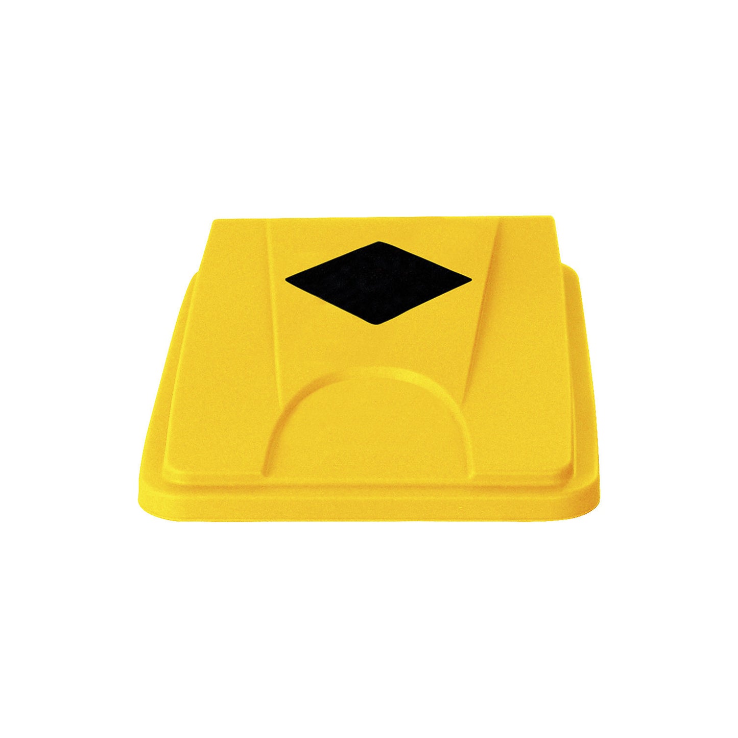 Lid, LxWxH 330 x 470 x 65 mm, yellow, square deposit hole.