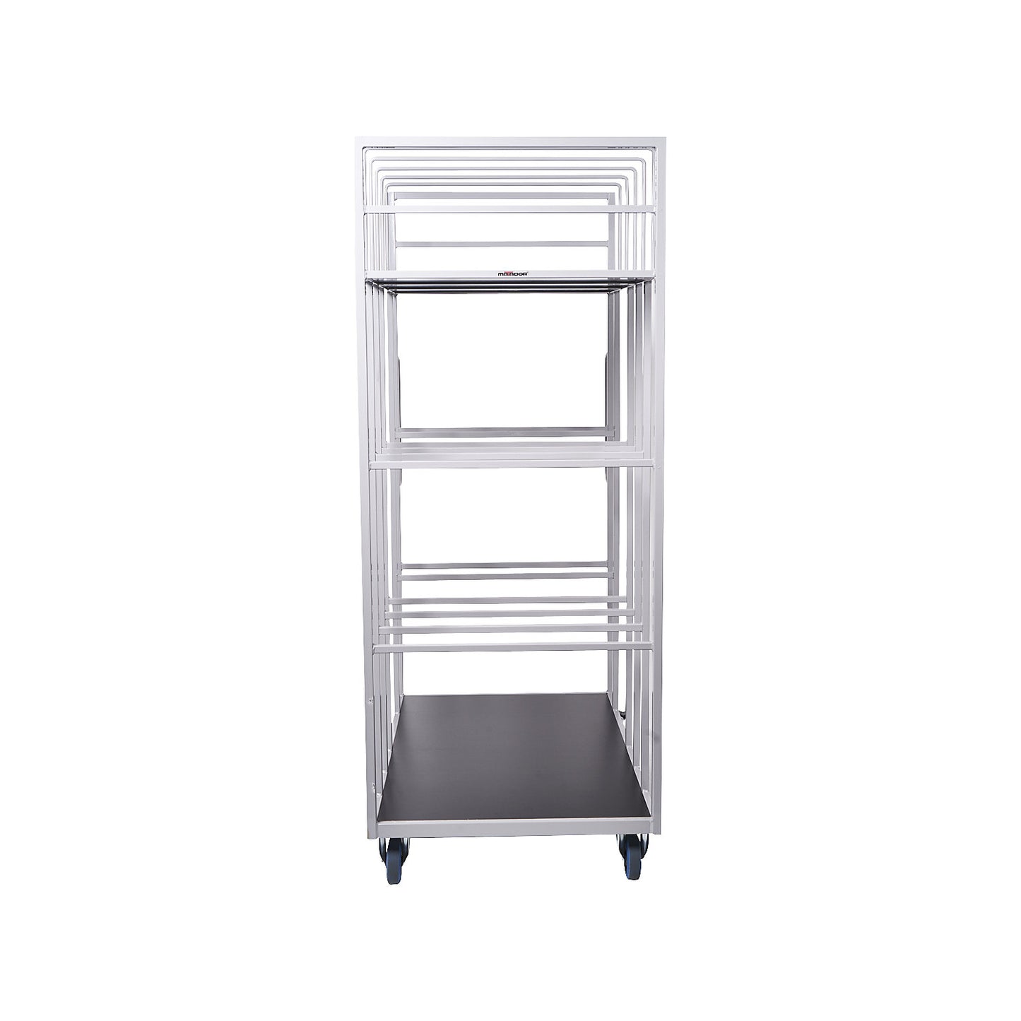 Cardboard box trolley, for folded cardboard boxes, 4 swivel castors, 2 with wheel stops.