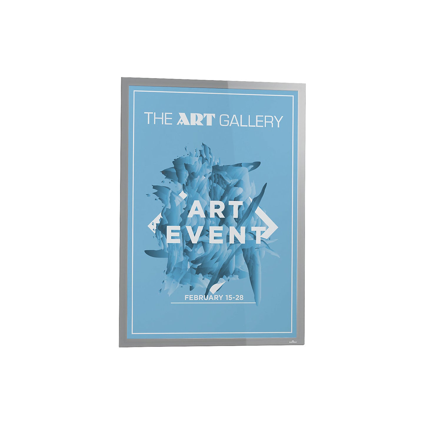 DURAFRAME® POSTER information frame, self-adhesive, for paper format 700 x 1000 mm, silver.