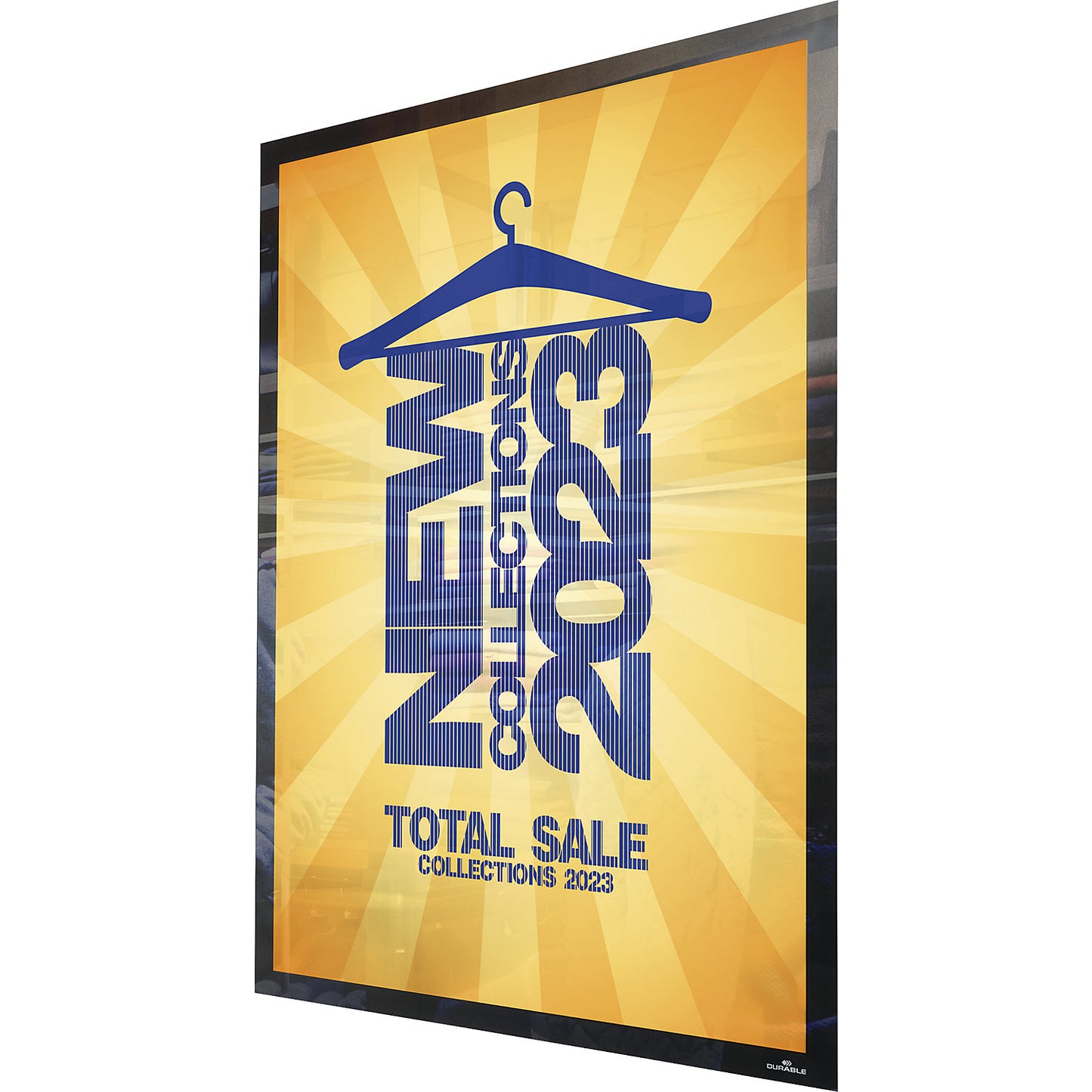 DURAFRAME® POSTER information frame, self-adhesive, for format A2, black, pack of 2.