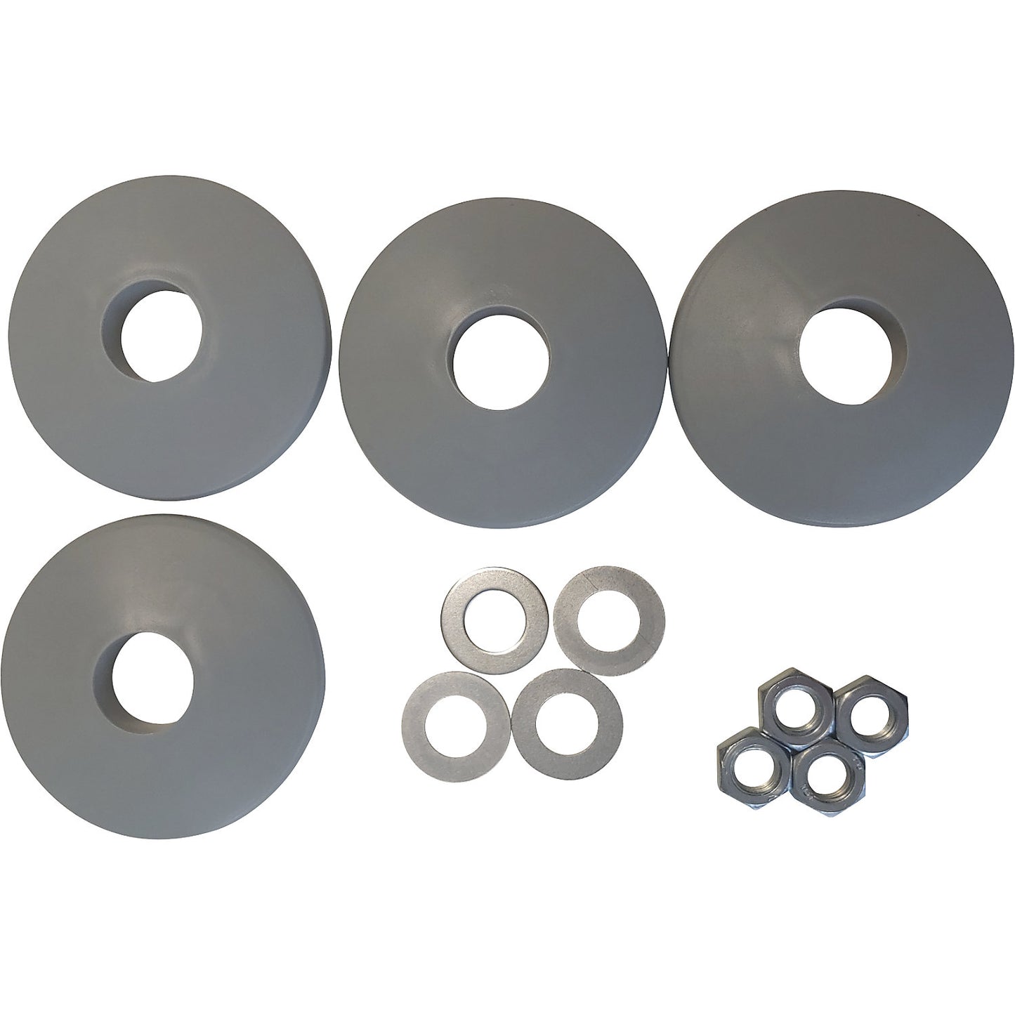 Assembly set, for stainless steel serving trolleys, wheel.