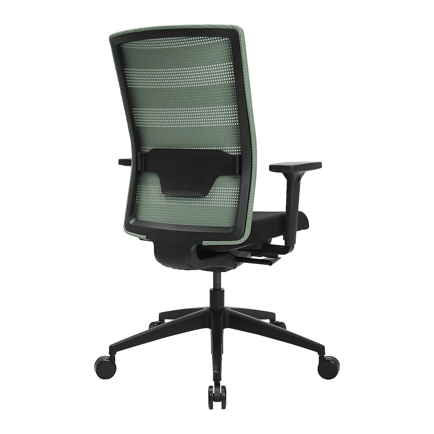 AirWork office swivel chair, with arm rests, synchronous mechanism, black, mint green.