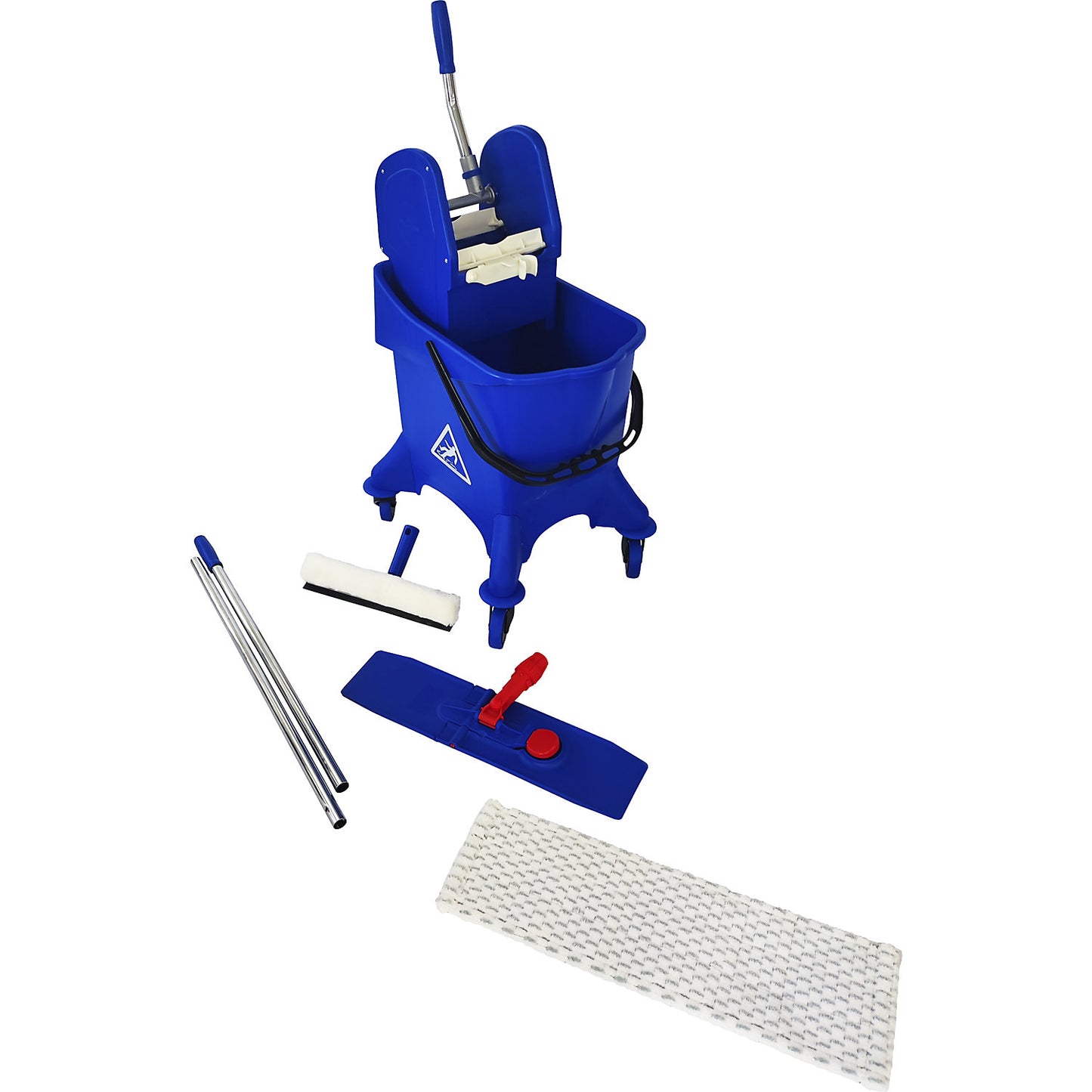 BASIC professional cleaning set, with 5 microfibre mops, 30 l bucket.