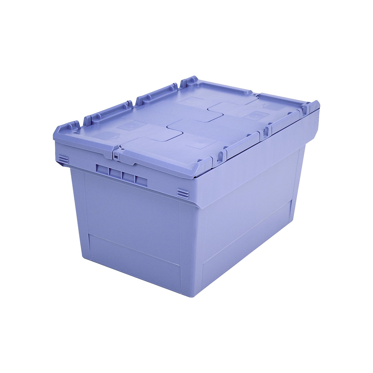 MB reusable container, with 2-part hinged lid, suitable for strapping, LxWxH 610 x 400 x 349 mm.