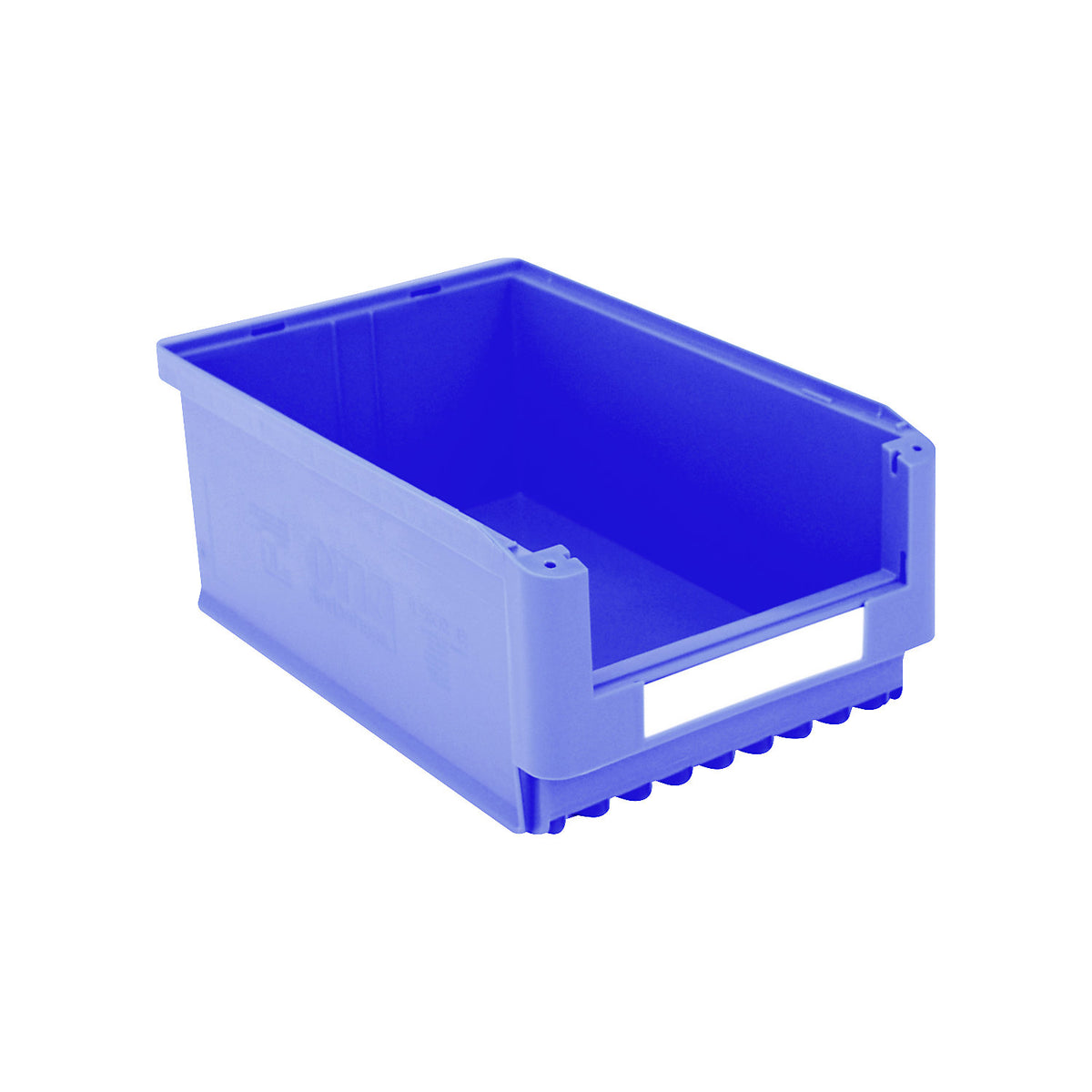 Open fronted storage bin, LxWxH 500 x 313 x 200 mm, with ribbed base, pack of 6, blue.