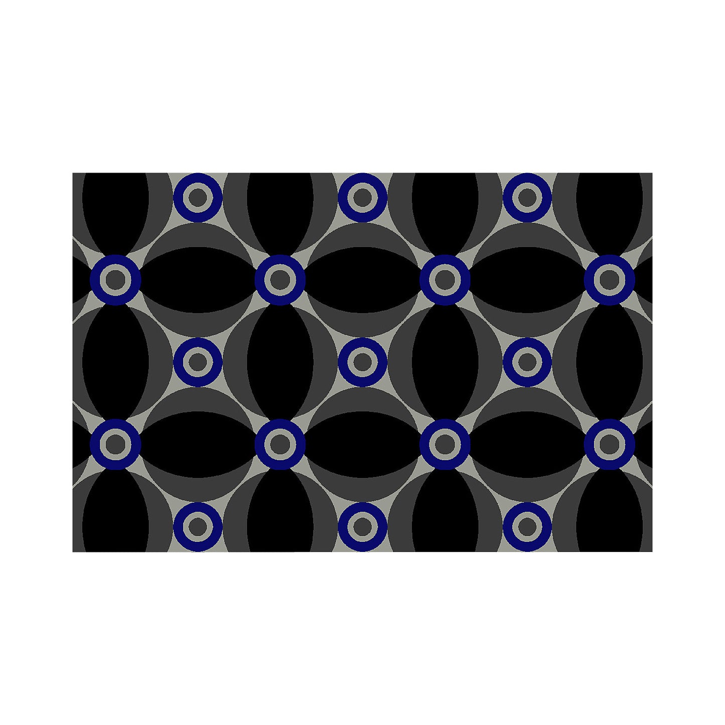 Entrance matting, Notrax Déco Design™, LxW 900 x 600 mm, blue/black.