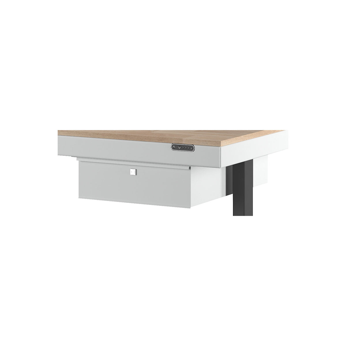 Drawer for work table, HxWxD 140 x 410 x 660 mm, grey.