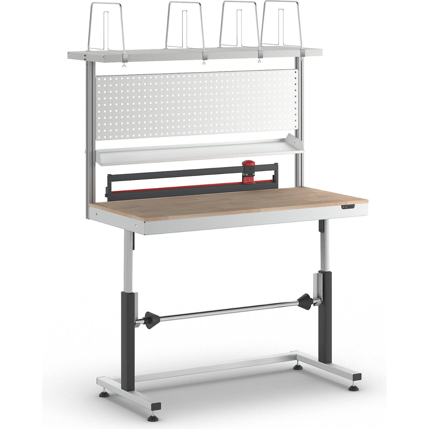 Top shelf, for electrically height-adjustable work table eurokraft pro, width 682 mm.