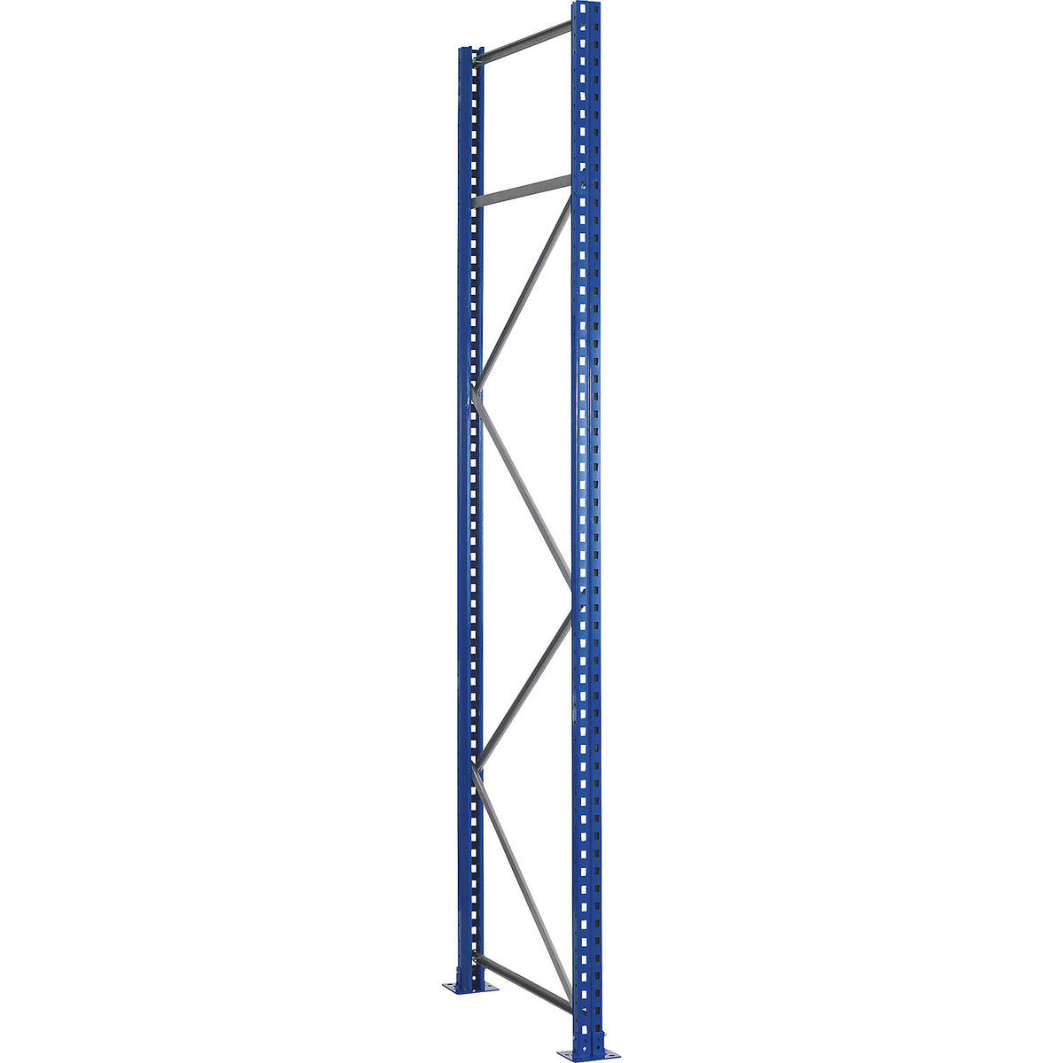 Pallet racking upright frame, steel, height 3500 mm, upright frame WxD 76 x 1100 mm.