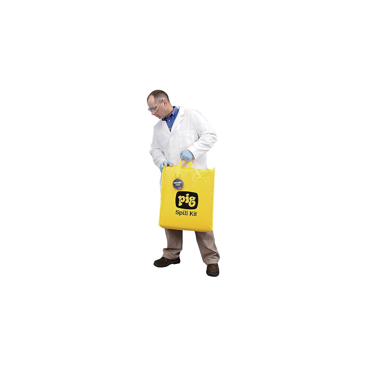 Emergency kit in a carry bag, chemical version, absorbs 34.7 l.