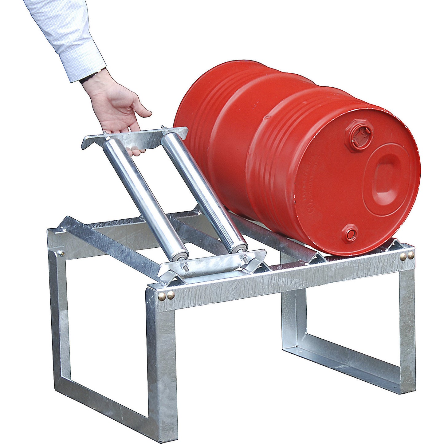 Drum stand, for 2 x 60 litre drum, hot dip galvanised.
