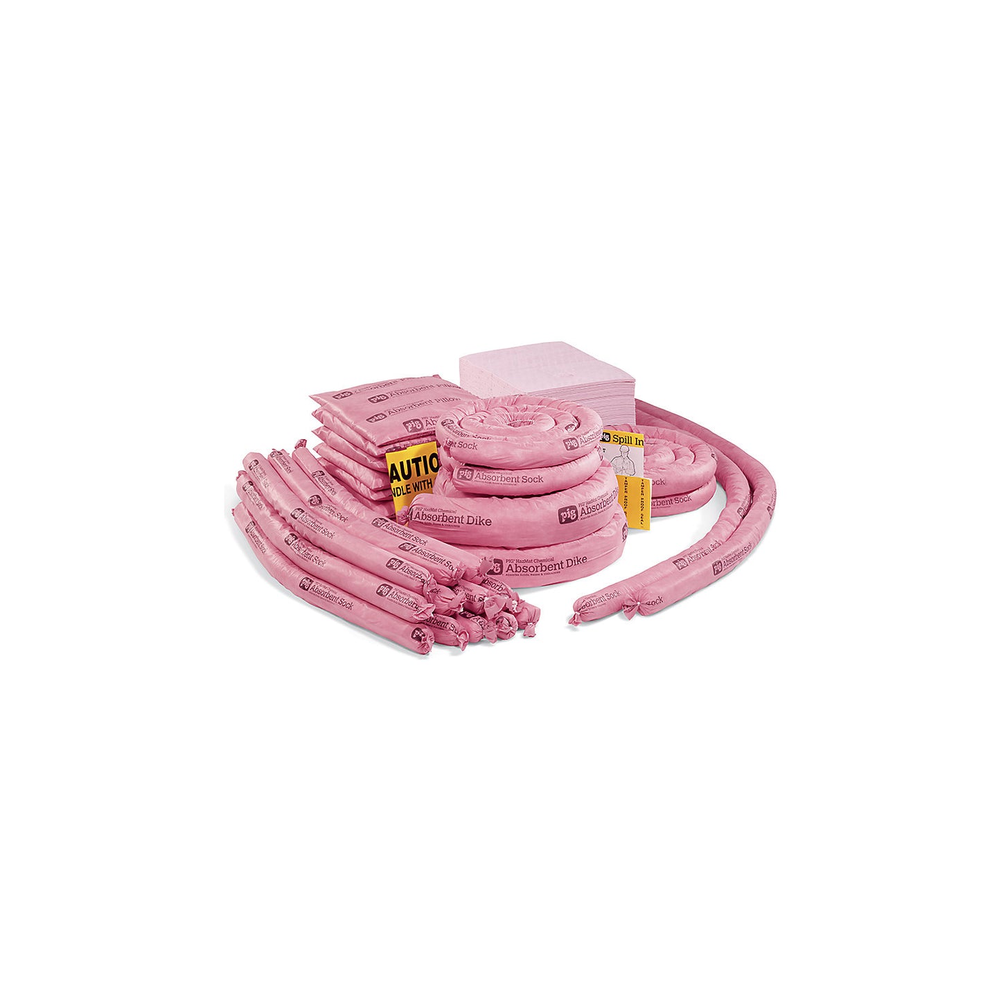 Emergency kit in 360 l high-vis container, chemical version, absorbs 236.8 l.