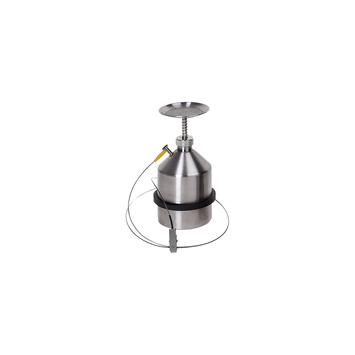 Plunger can with earth connection, stainless steel, capacity 2 l.