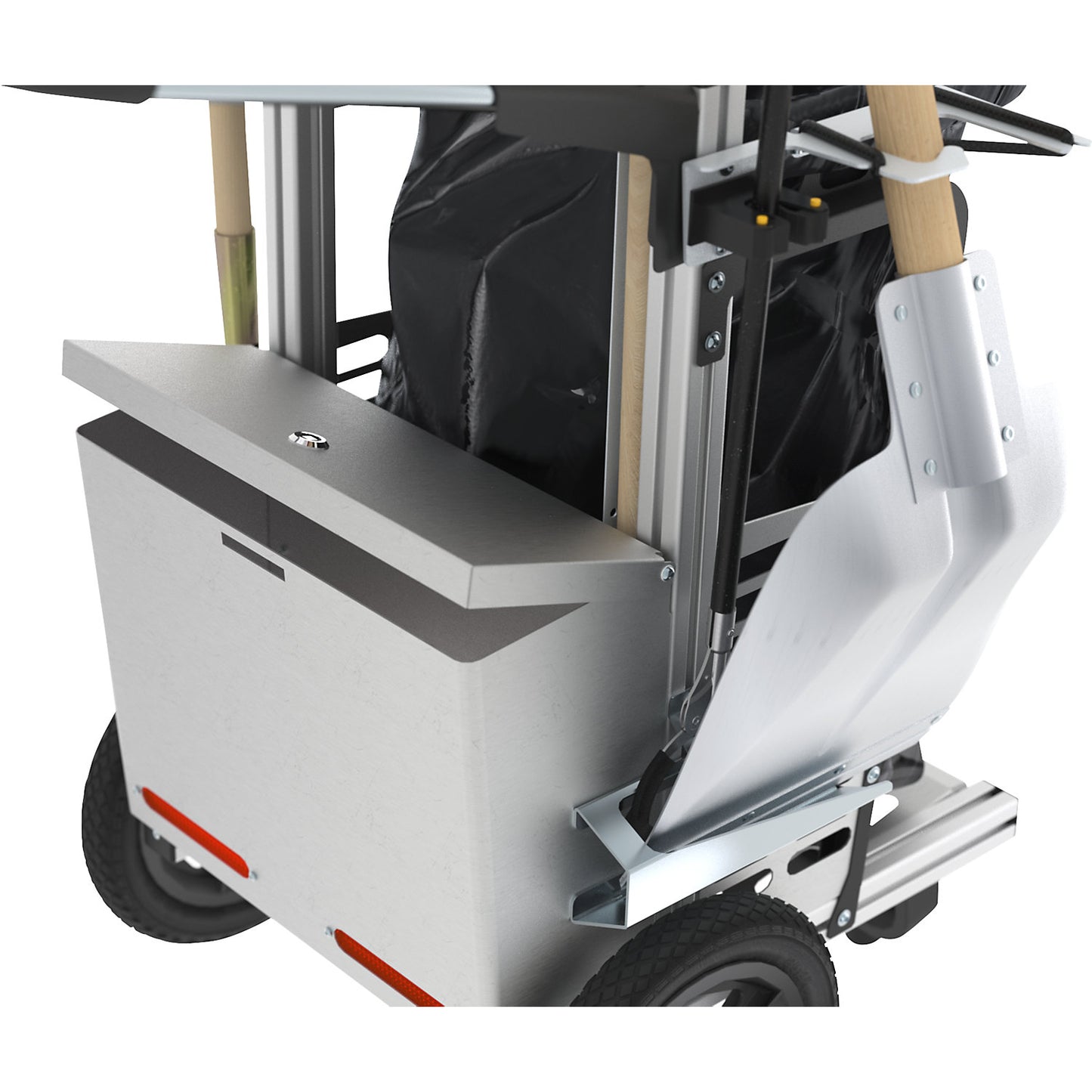 Picobello Mini waste collection trolley, fixed waste sack holder, HxWxL 1060 x 710 x 930 mm, 120 l.