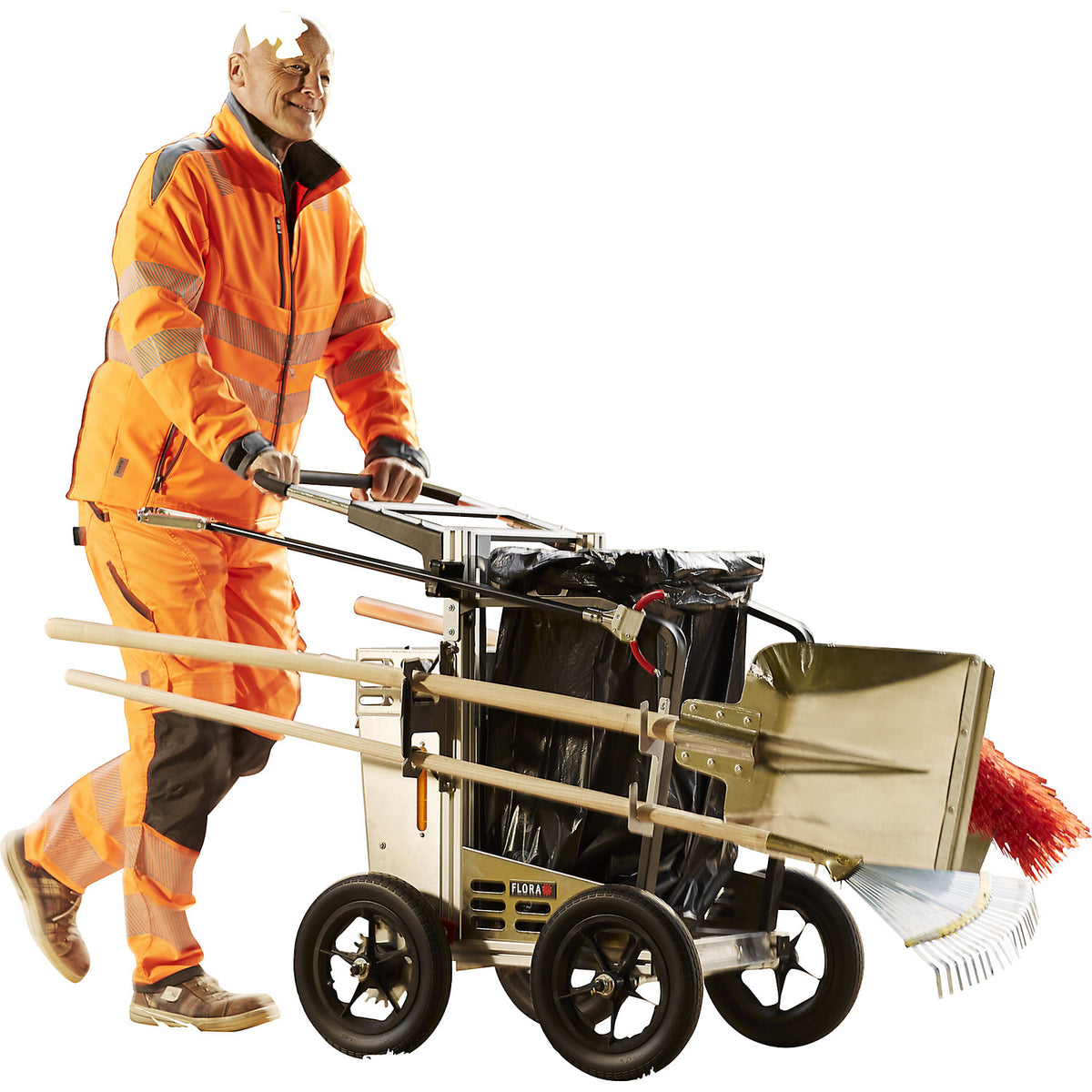 Picobello City waste collection trolley, with bag holder, HxWxL 1030 x 710 x 900 mm, 120 l.