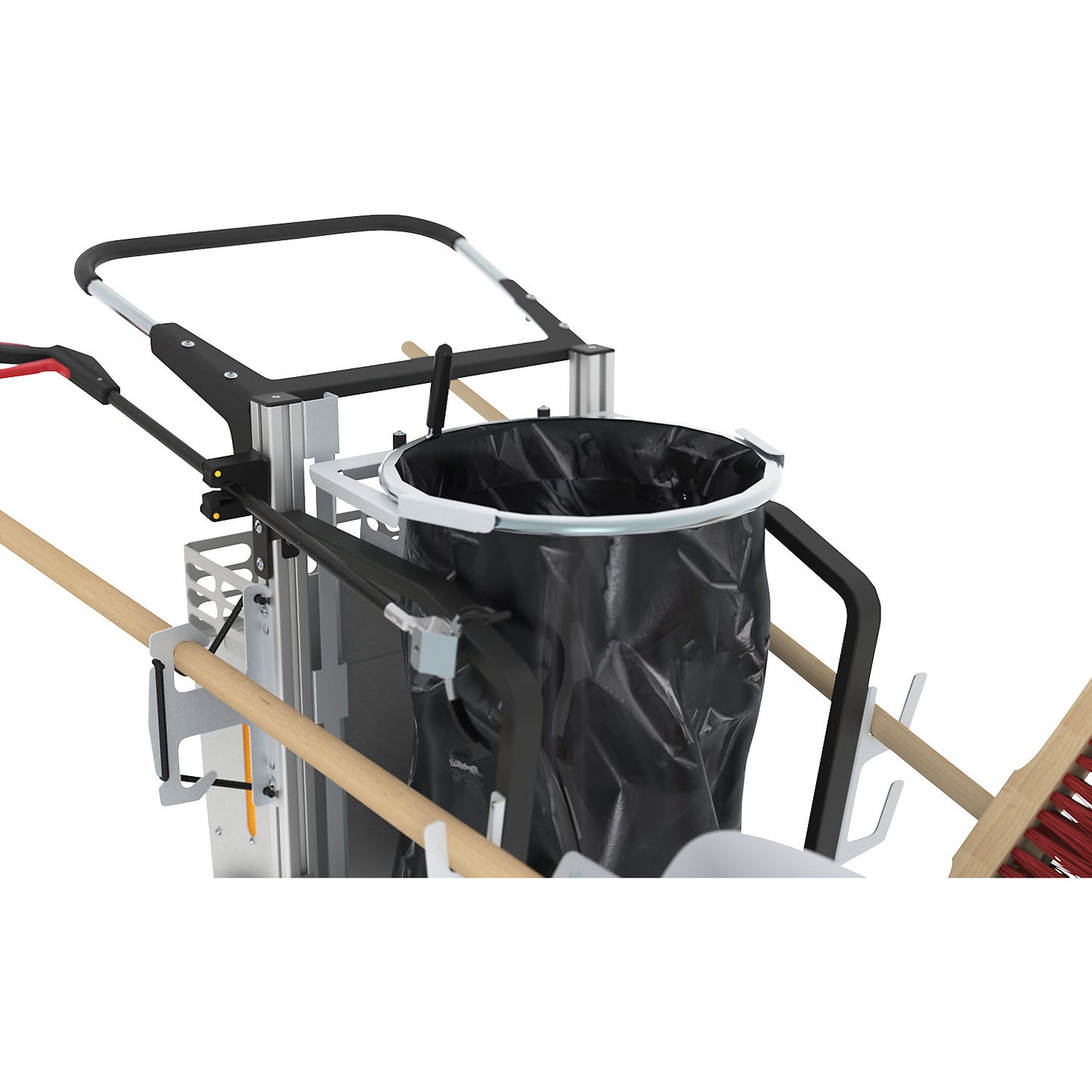 Picobello Compact waste collection trolley, fixed waste sack holder, HxWxL 1030 x 710 x 870 mm, 120 l.