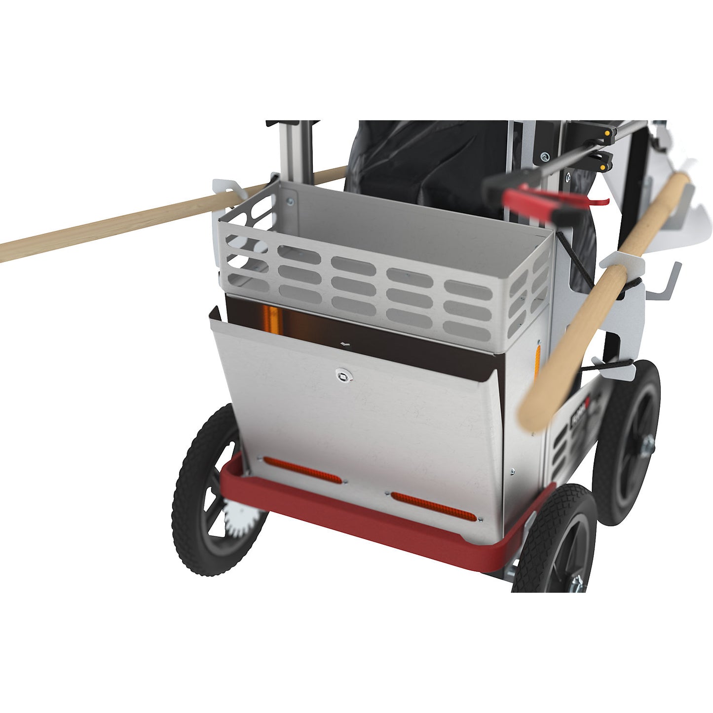 Carrier Original waste collection trolley, for 1 waste collector, 80 - 240 l, LxWxH 850 x 680 x 980 mm.