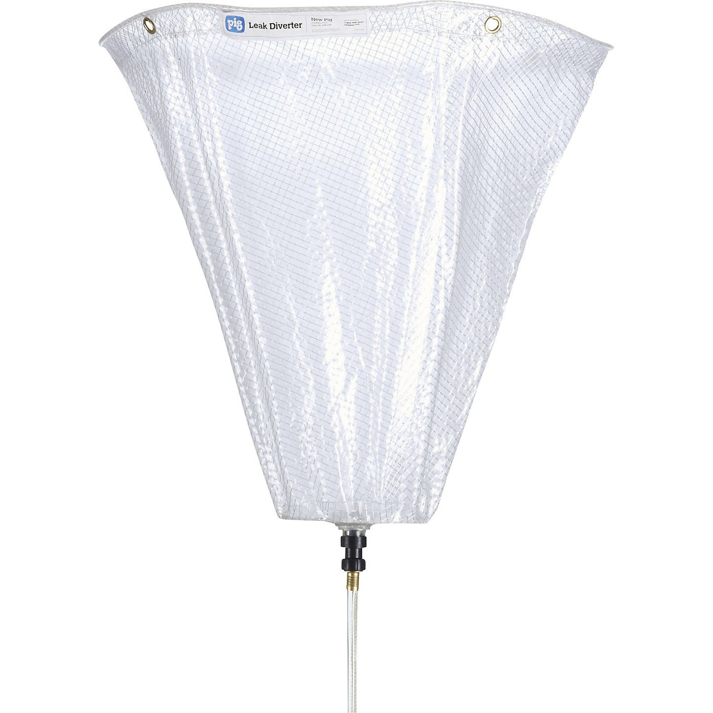 Leak diverter for pipes, WxH 610 x 610 mm, transparent.
