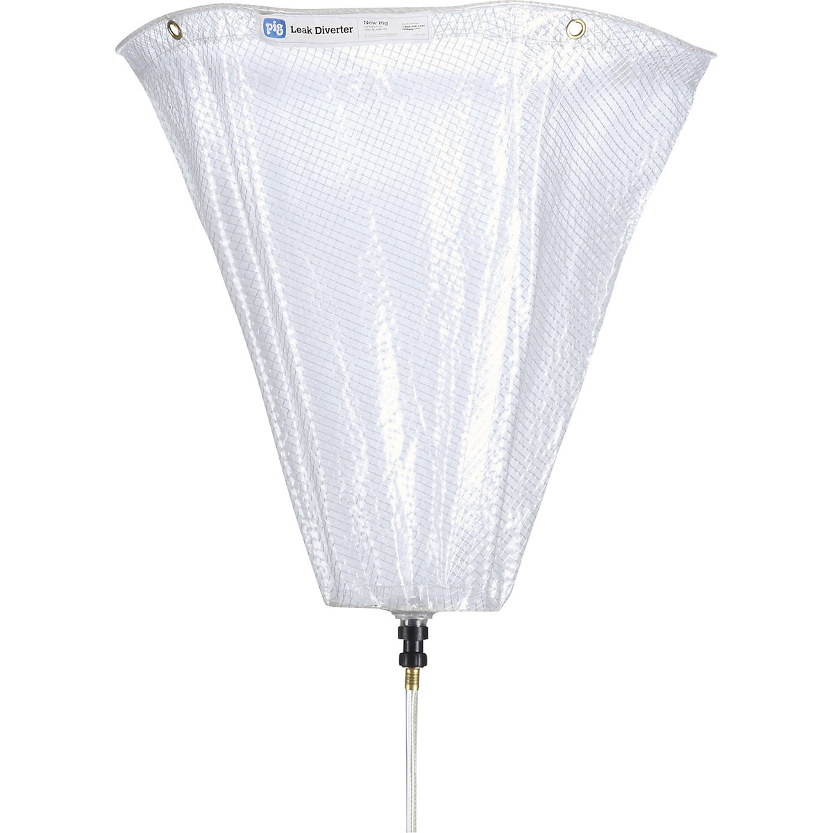Leak diverter for pipes, WxH 610 x 610 mm, transparent.