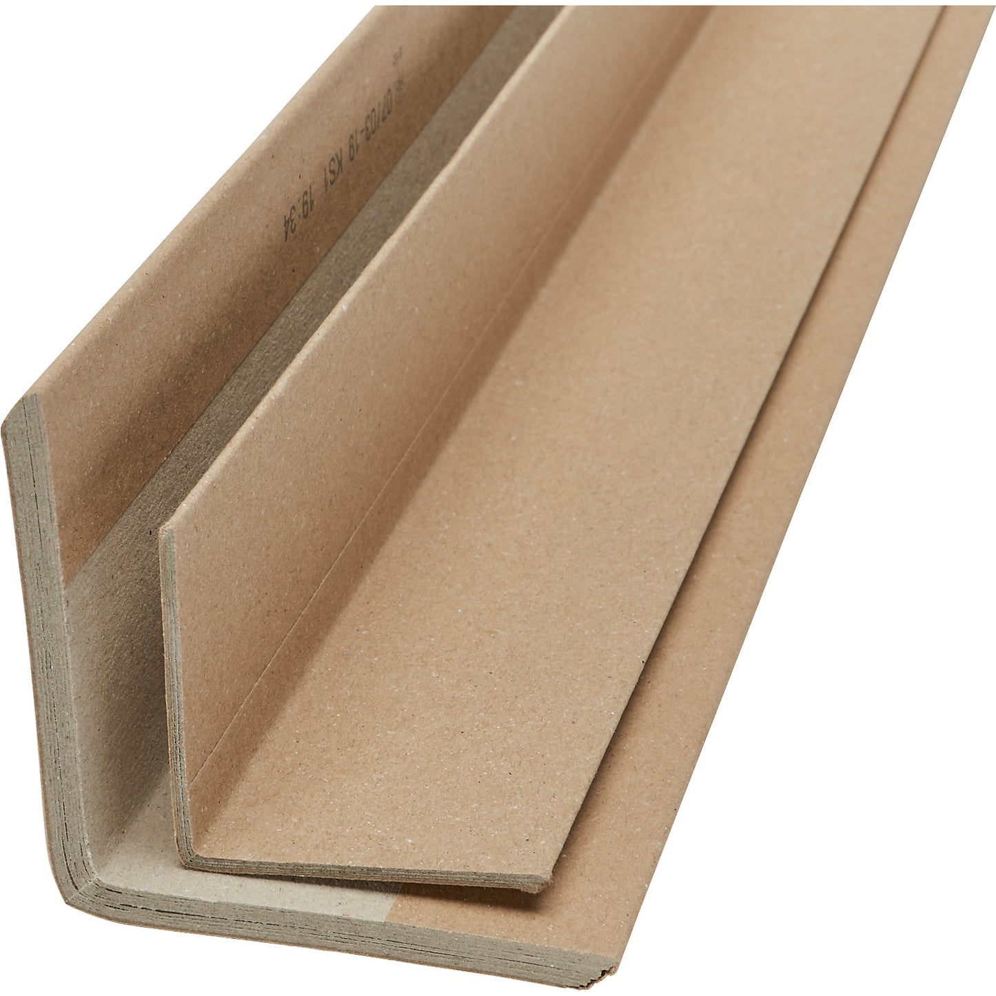 Edge protection strip, made of solid cardboard, 3 mm, pack of 1 pallet, side dimensions 50 x 50 mm, length 1600 mm, pack of 2720.