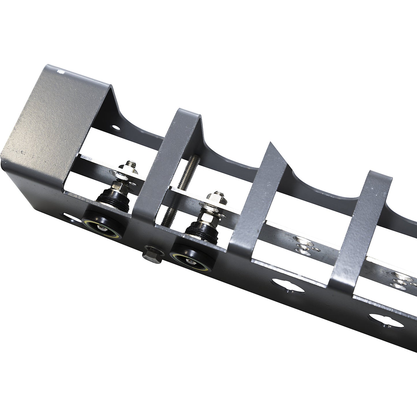 Built-in socket for earth cable, for earth/contact rail, made of steel.