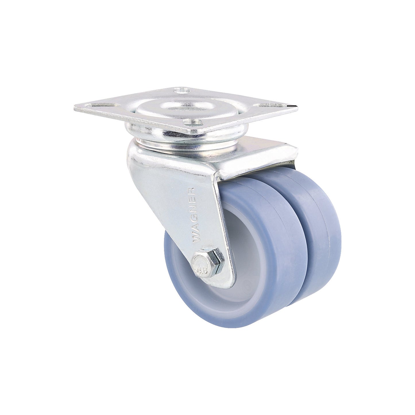 ECO light duty double swivel castors, wheel Ø 50 mm, pack of 4, swivel castor, TPR.