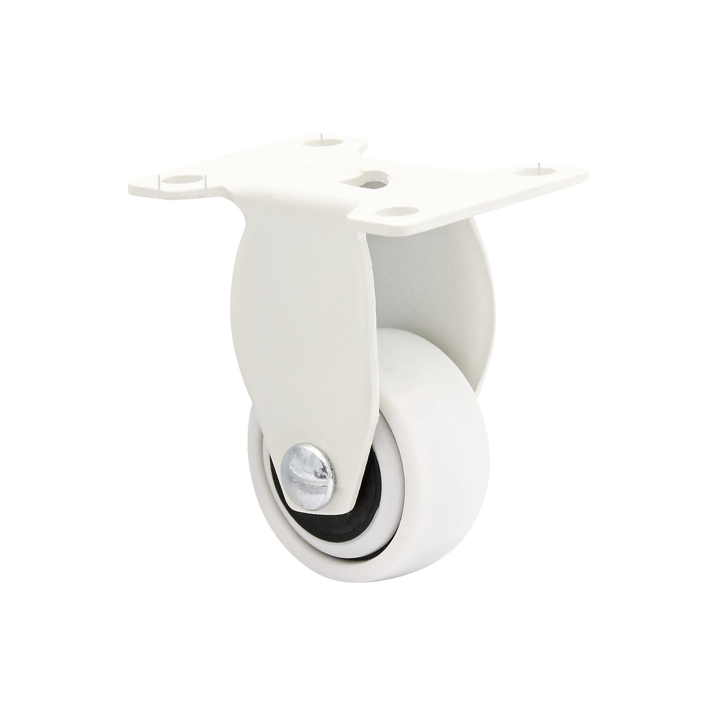 3C series furniture castor, wheel width 12 mm, pack of 10, Ø 25 mm, fixed castor.
