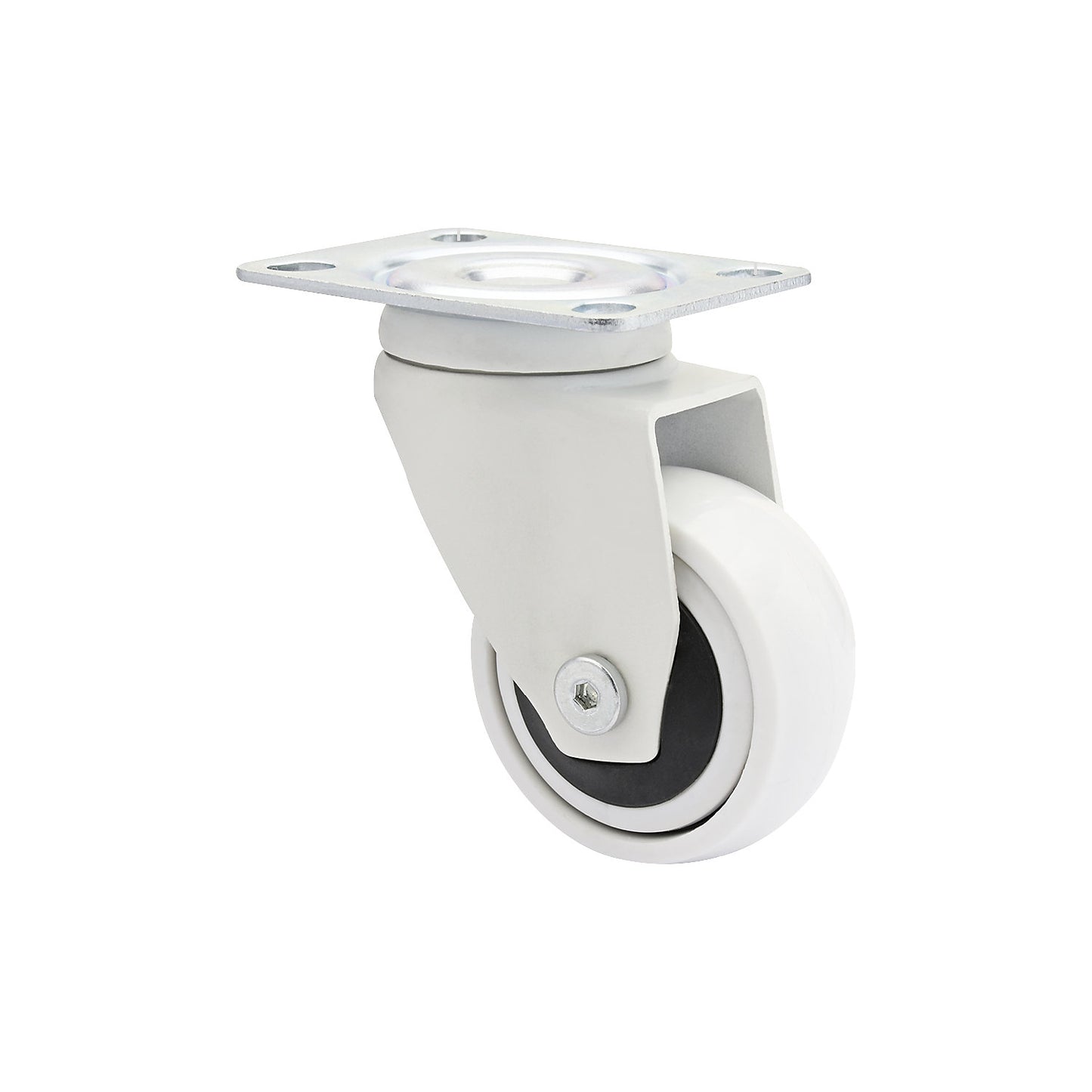 3C series swivel castor for furniture, wheel width 20 mm, pack of 4, Ø 50 mm, swivel castor.