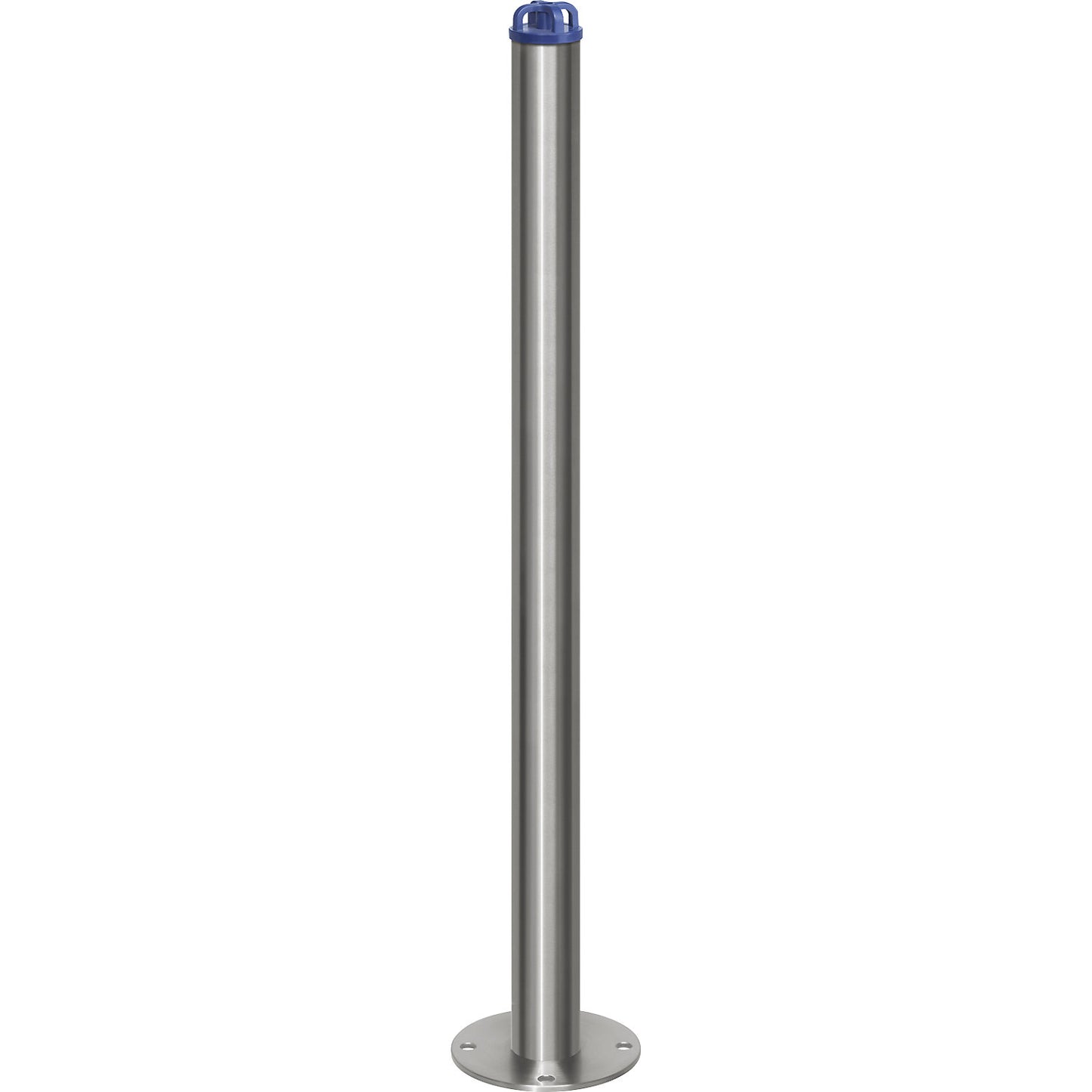 Stainless steel barrier post, with chain head, for bolting in place, Ø 60 mm.