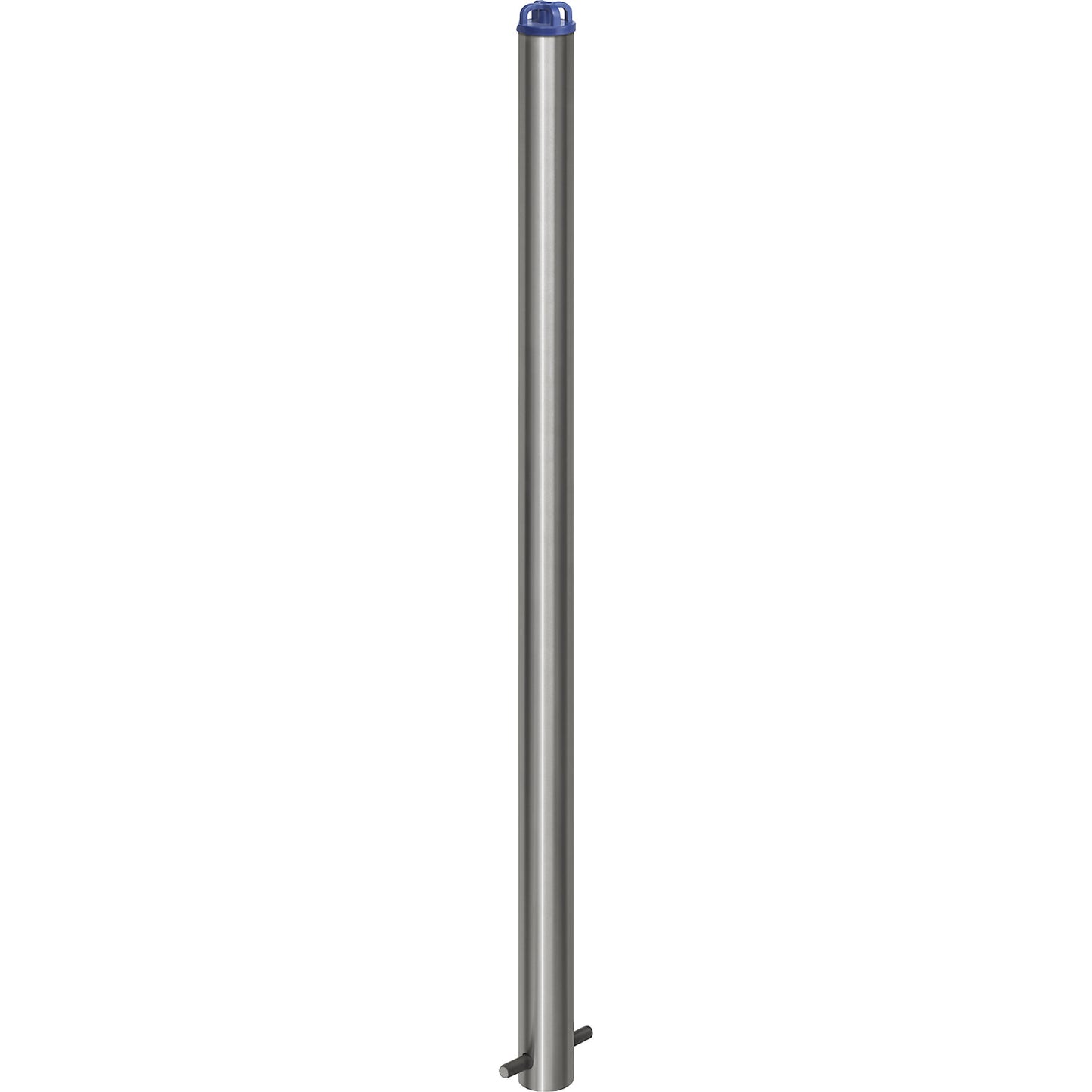 Stainless steel barrier post, with chain head, for concreting in, Ø 60 mm.