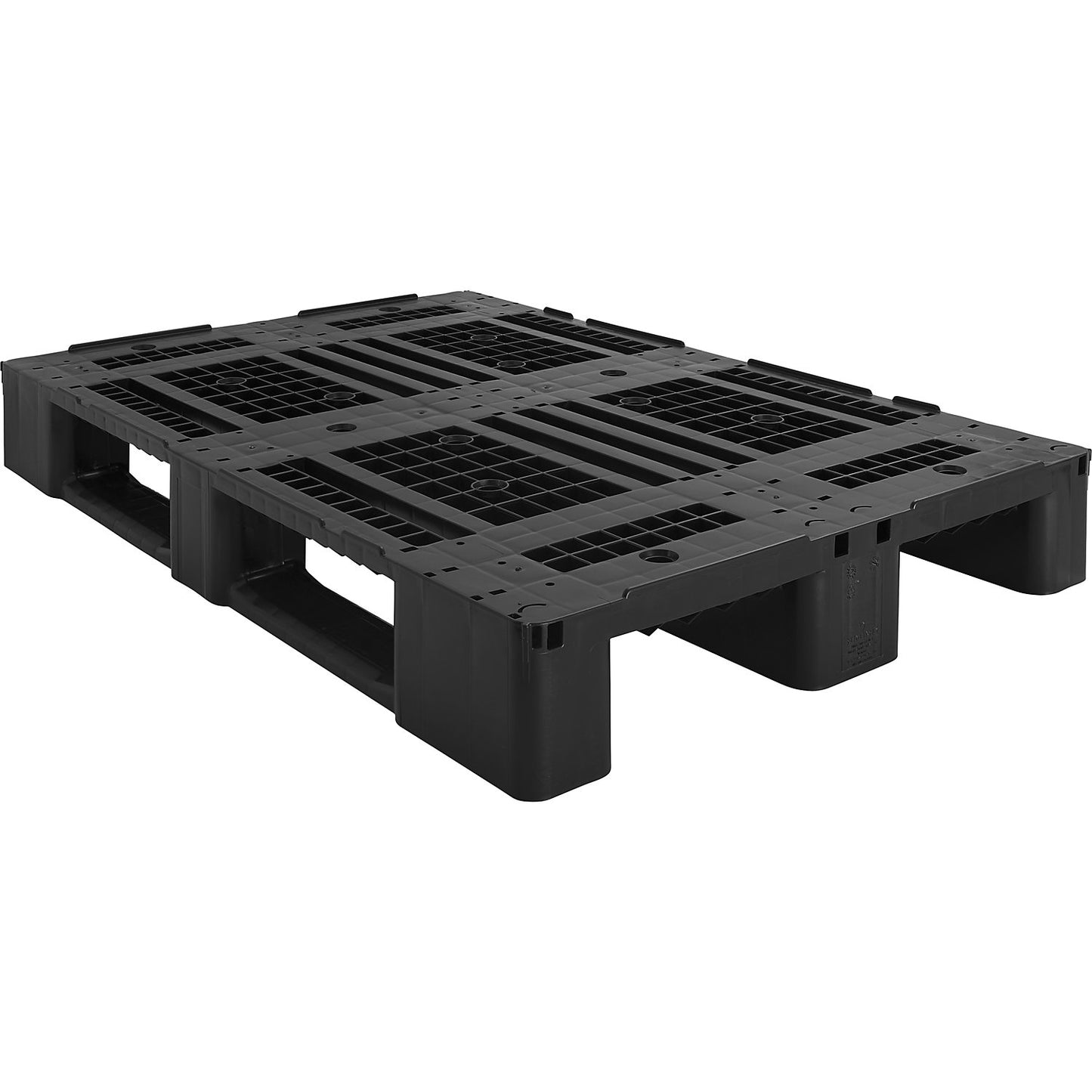 Plastic pallet, max. static load 5000 kg, width 800 mm, perforated.