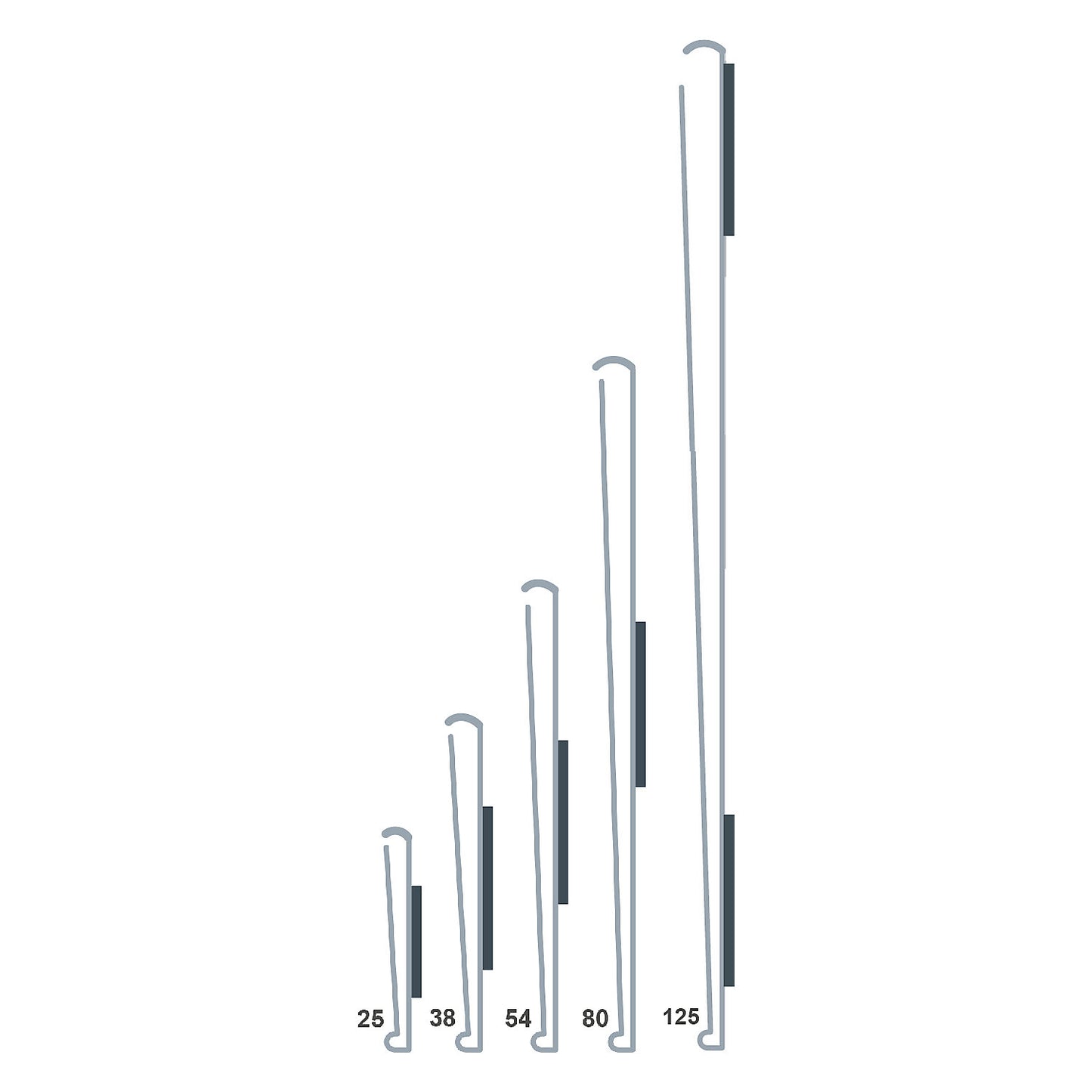 Ticket holders, magnetic, HxW 80 x 100 mm, pack of 100.