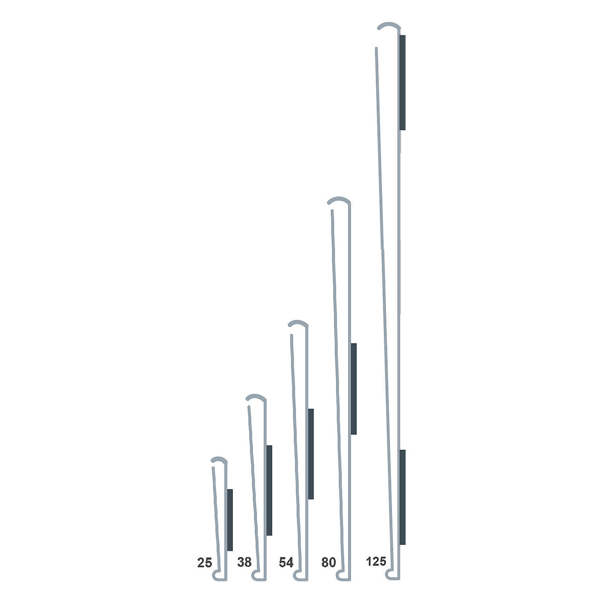 Ticket holders, magnetic, HxW 80 x 100 mm, pack of 100.