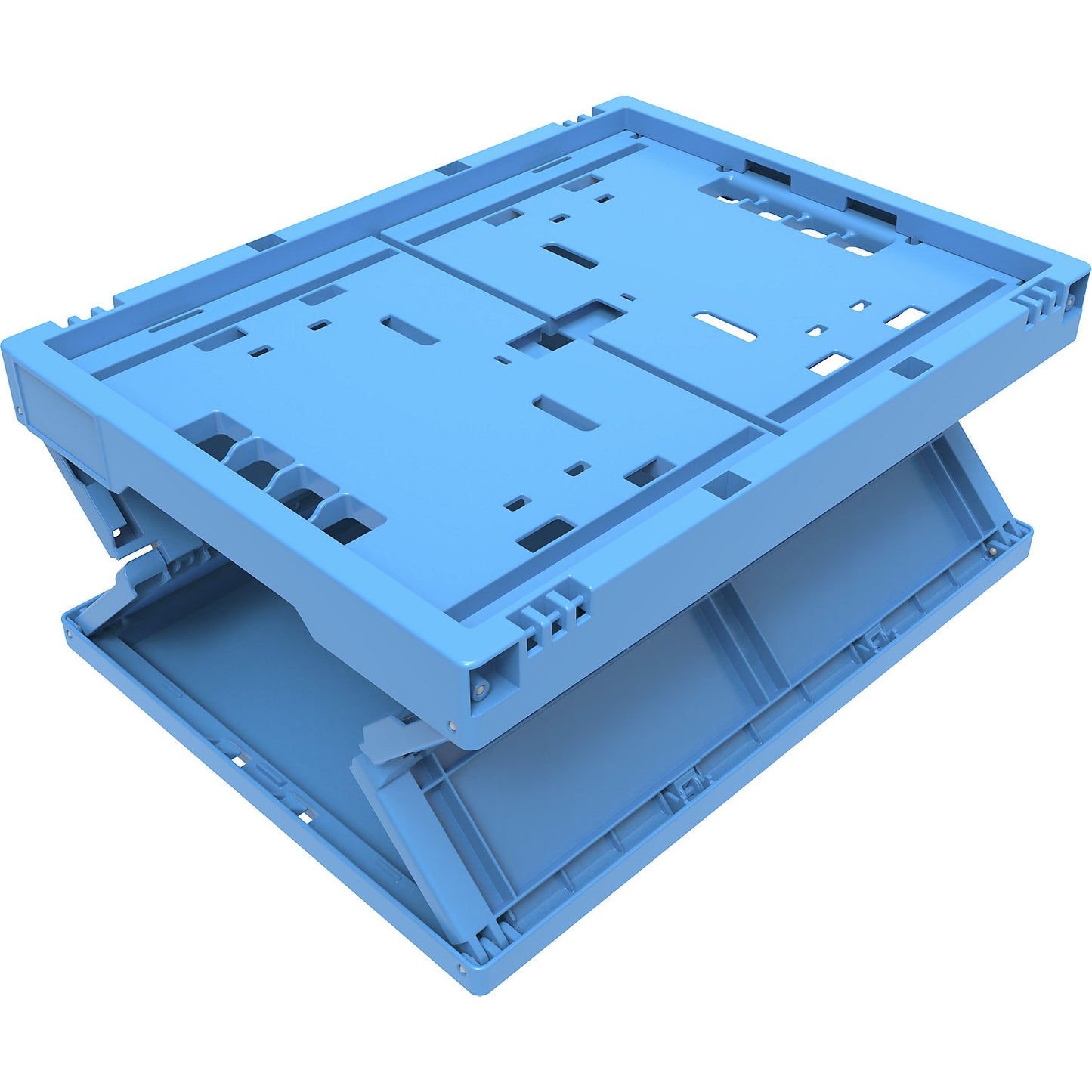 Polypropylene folding box, capacity 22 l, blue.