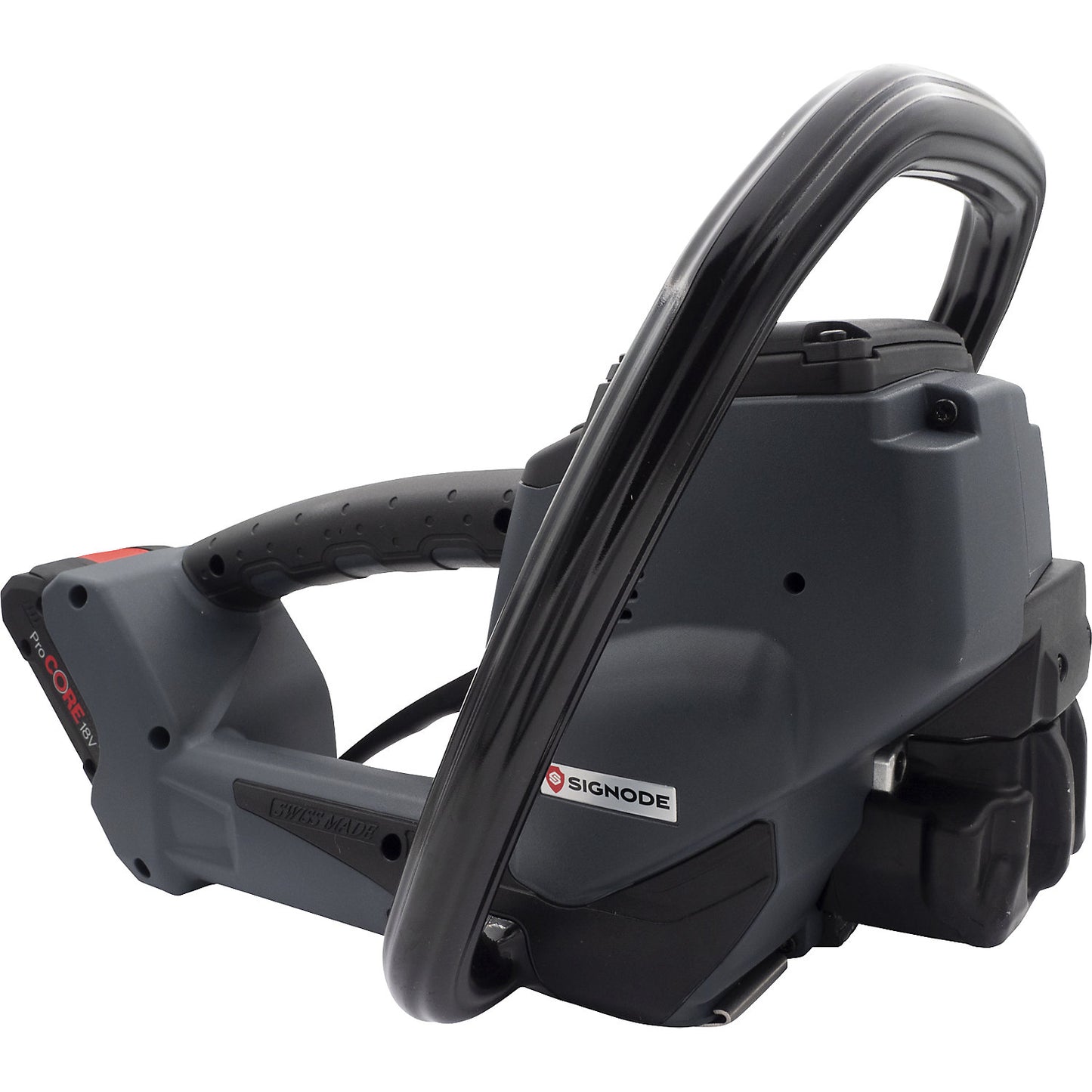 Rechargeable strapping tool for steel strapping, fully automatic, 19 - 25 mm, for 32 mm tape width.