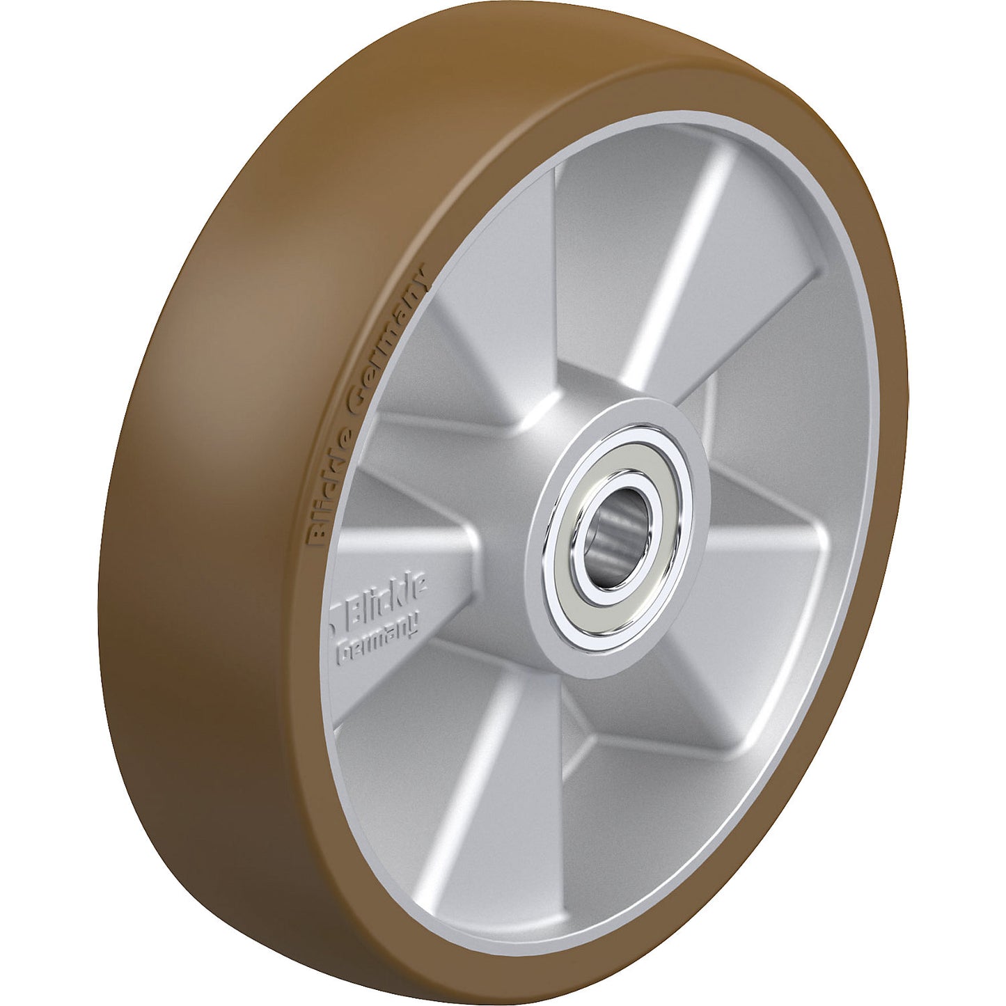 ALB heavy duty wheel, ball bearings, wheel Ø x width 200 x 50 mm, max. load 800 kg.